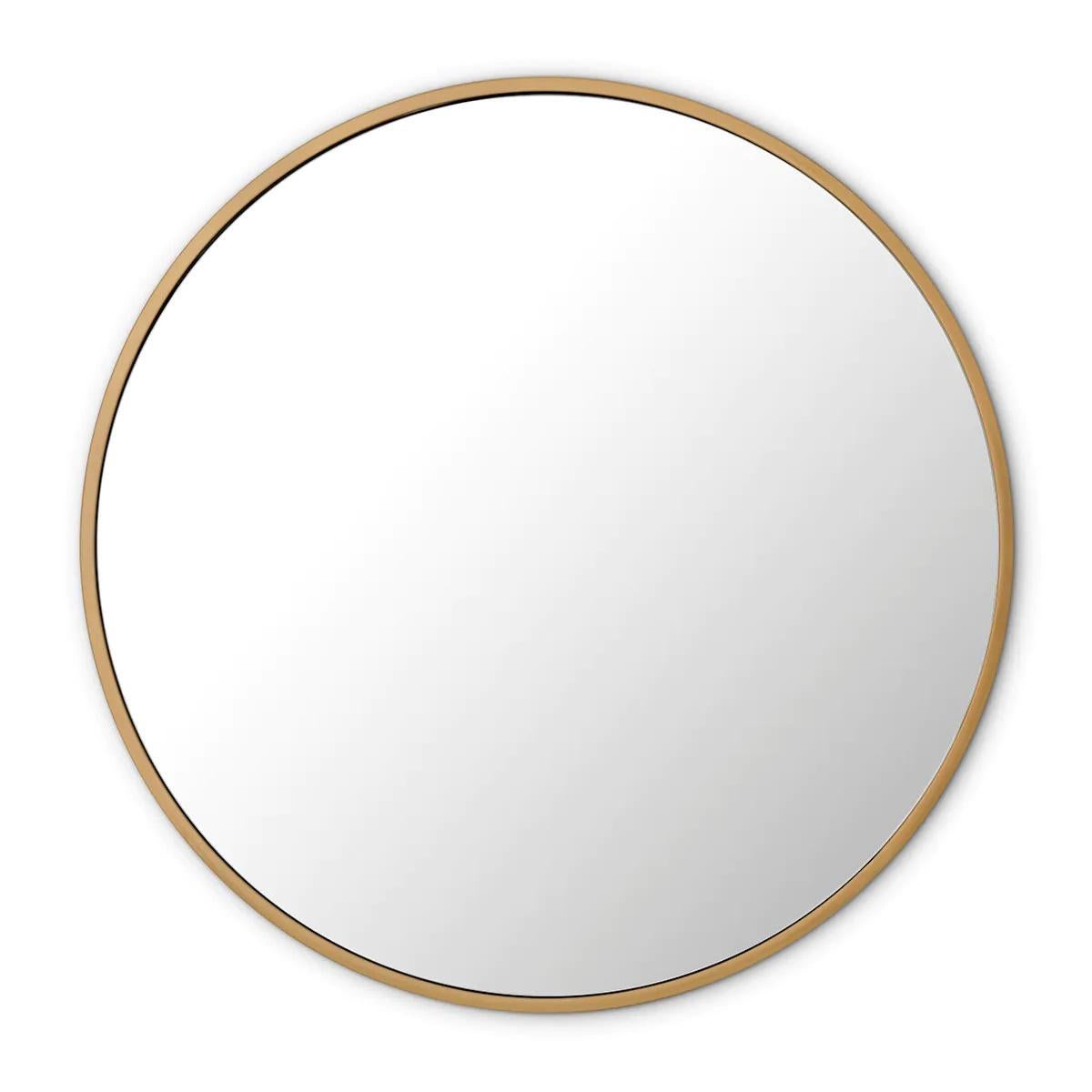 Miroir, finition laiton brossé.

