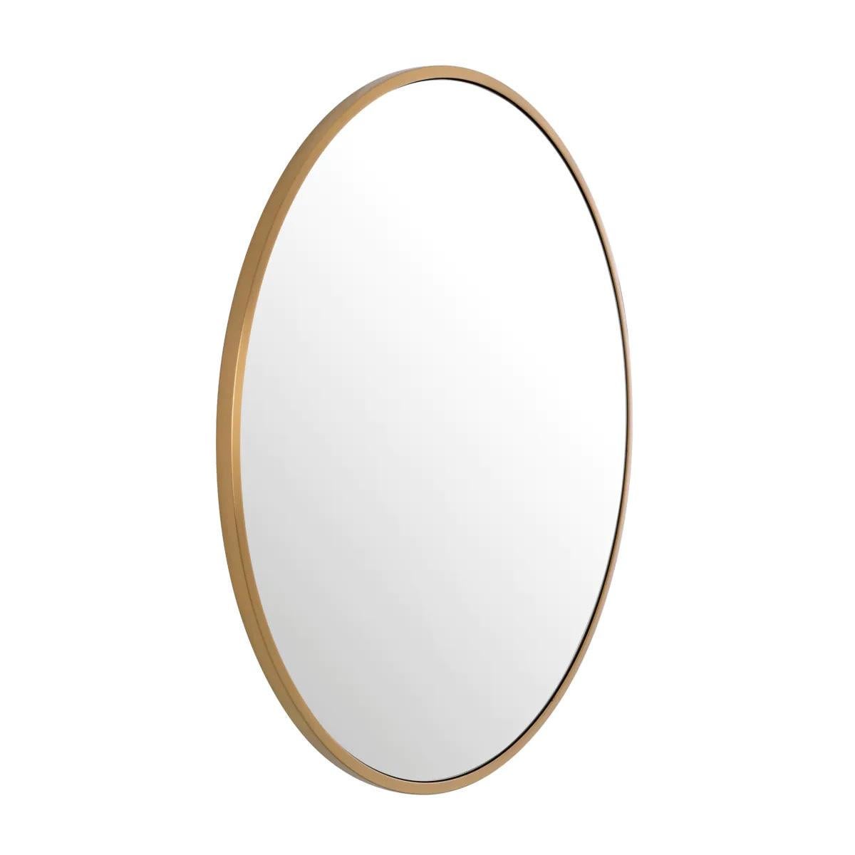 Moderne Miroir, finition laiton brossé. en vente
