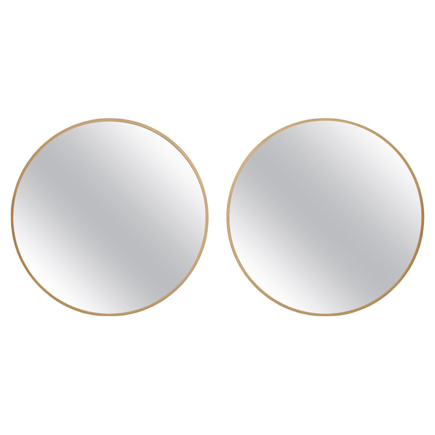 Miroir, finition laiton brossé. en vente
