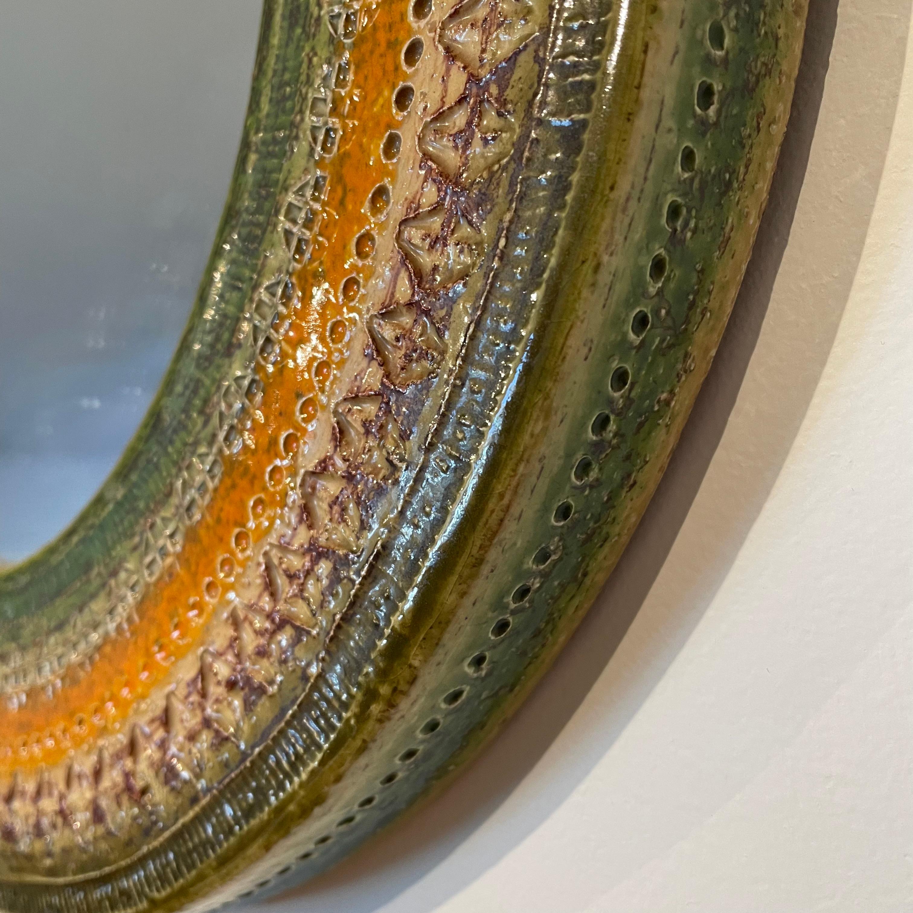 italien Miroir d'Aldo Londi pour Bitossi en vente