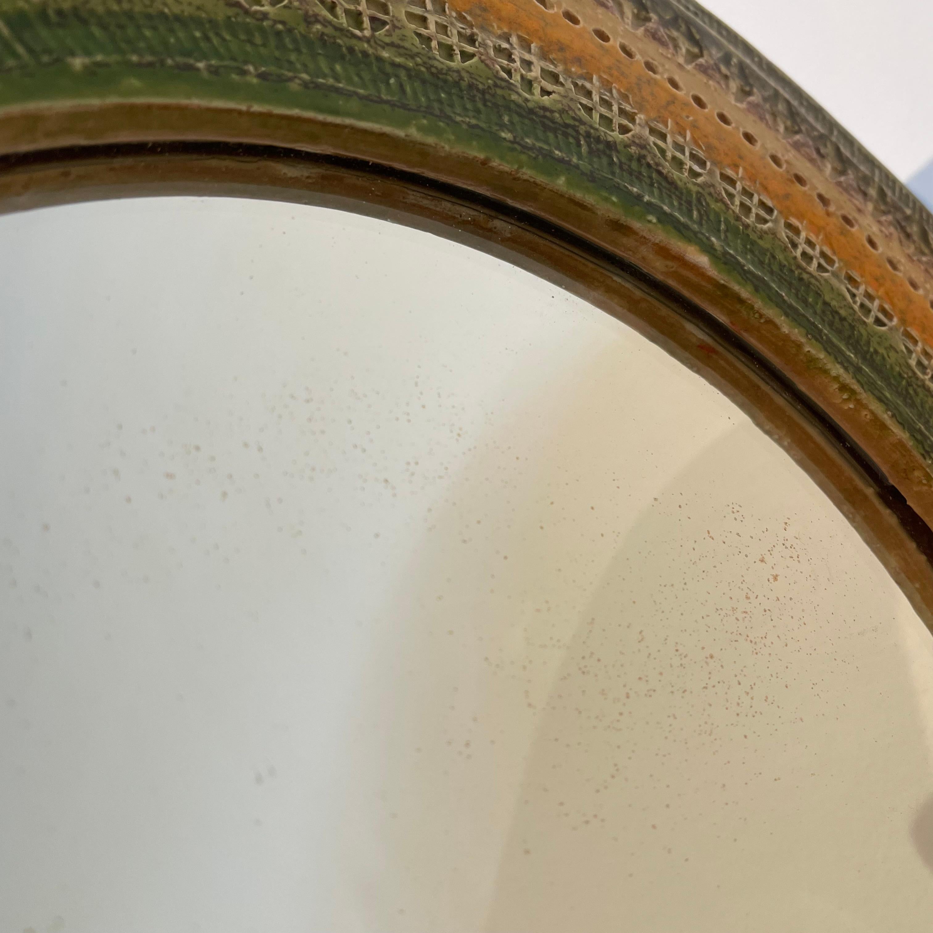 Vernissé Miroir d'Aldo Londi pour Bitossi en vente