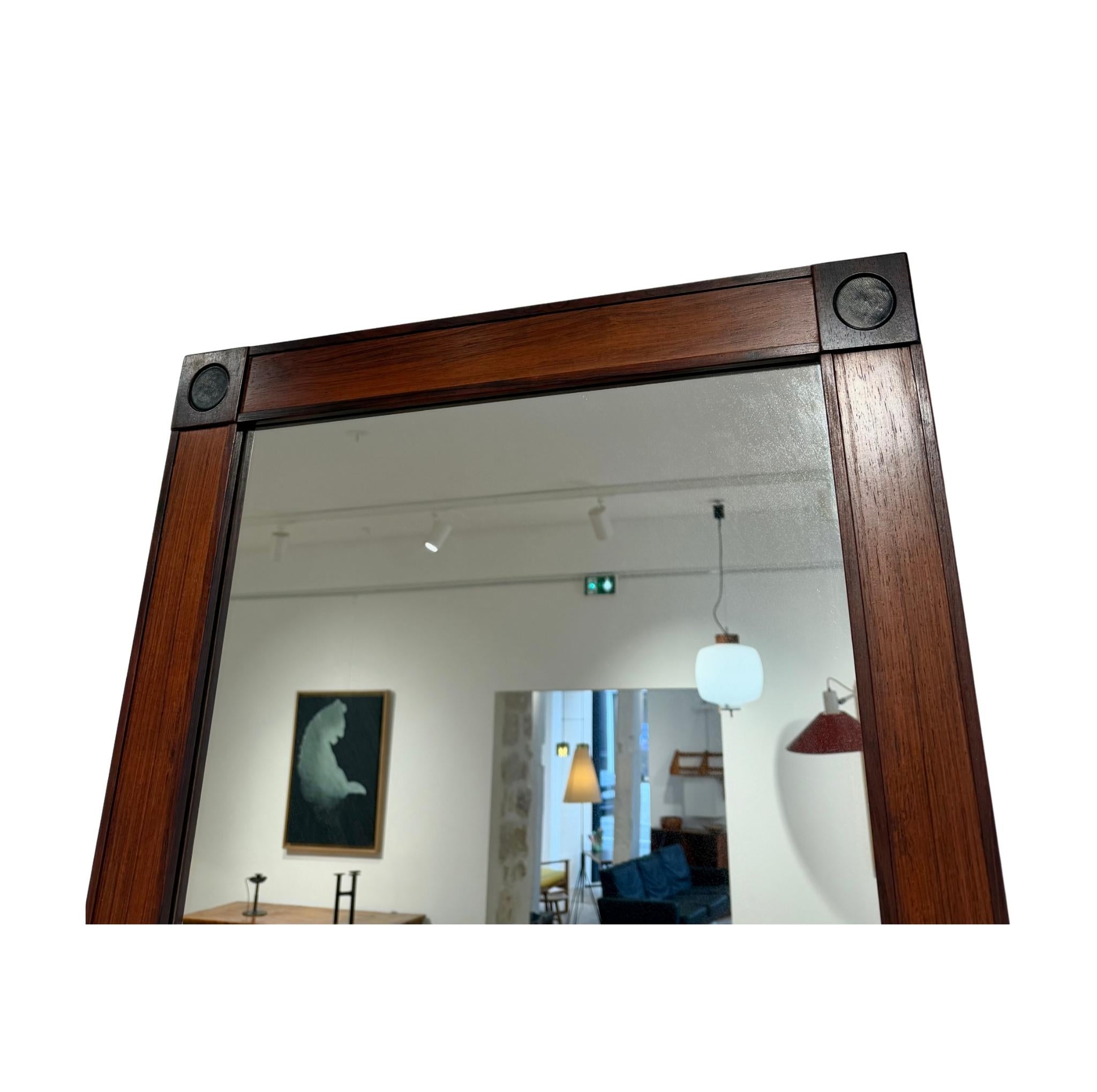 Cuir Mirror by Alf Svensson and Ingvar Sandström en vente