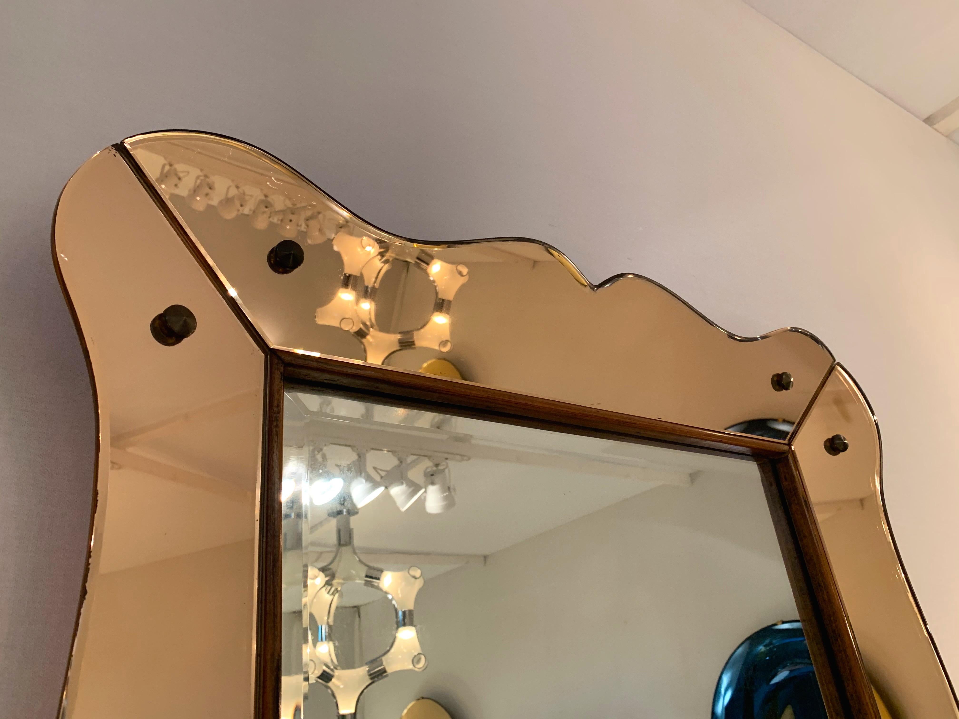 Mirror by Cristal Art, Italy, 1960s (Mitte des 20. Jahrhunderts)