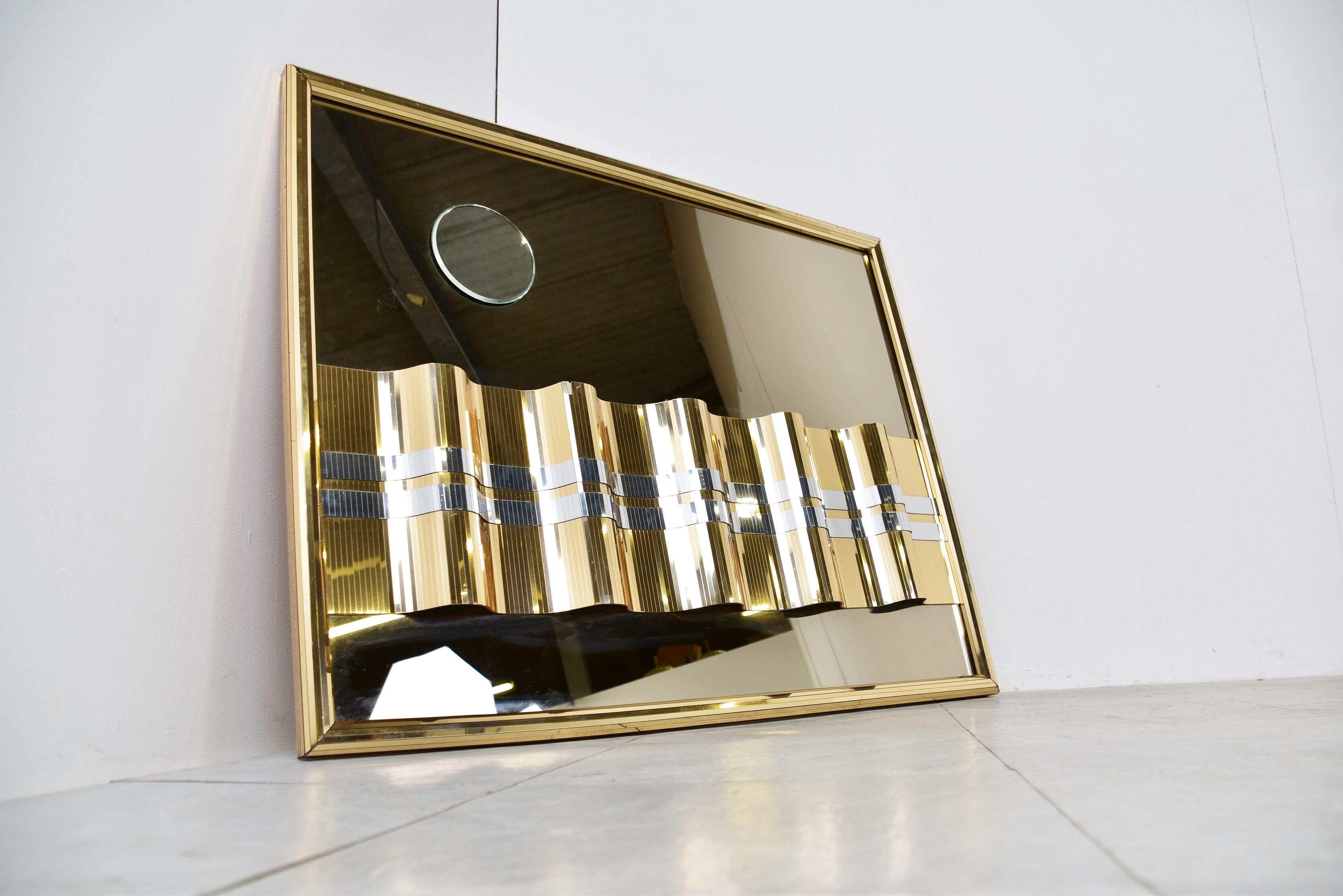 Fin du 20e siècle Miroir de Curtis Jere, 1970 en vente