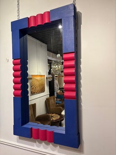 Mirror by Erik Höglund for Eriksmala, Painted Pine, Sweden, 1969