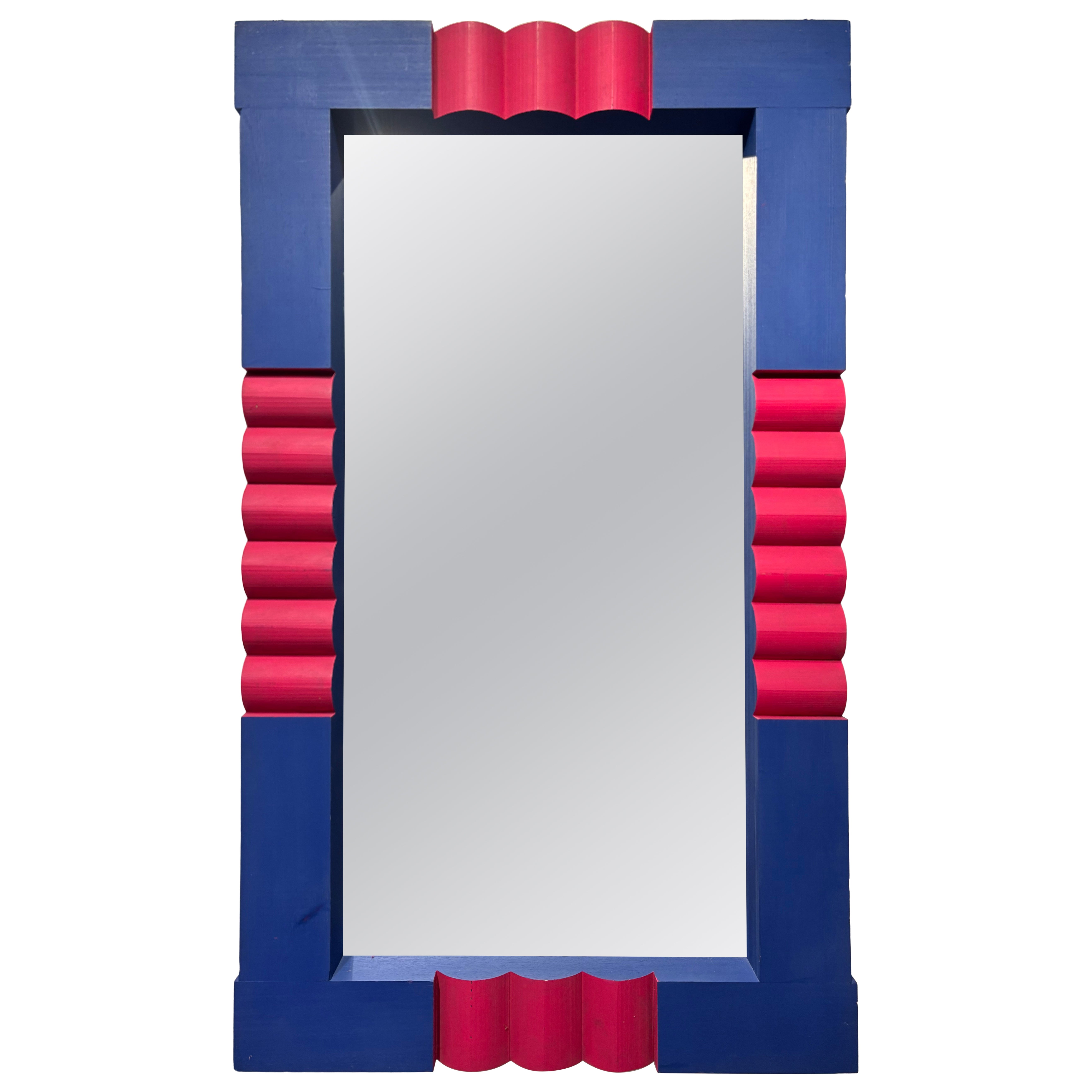 Mirror by Erik Höglund for Eriksmala, Painted Pine, Sweden, 1969 For Sale