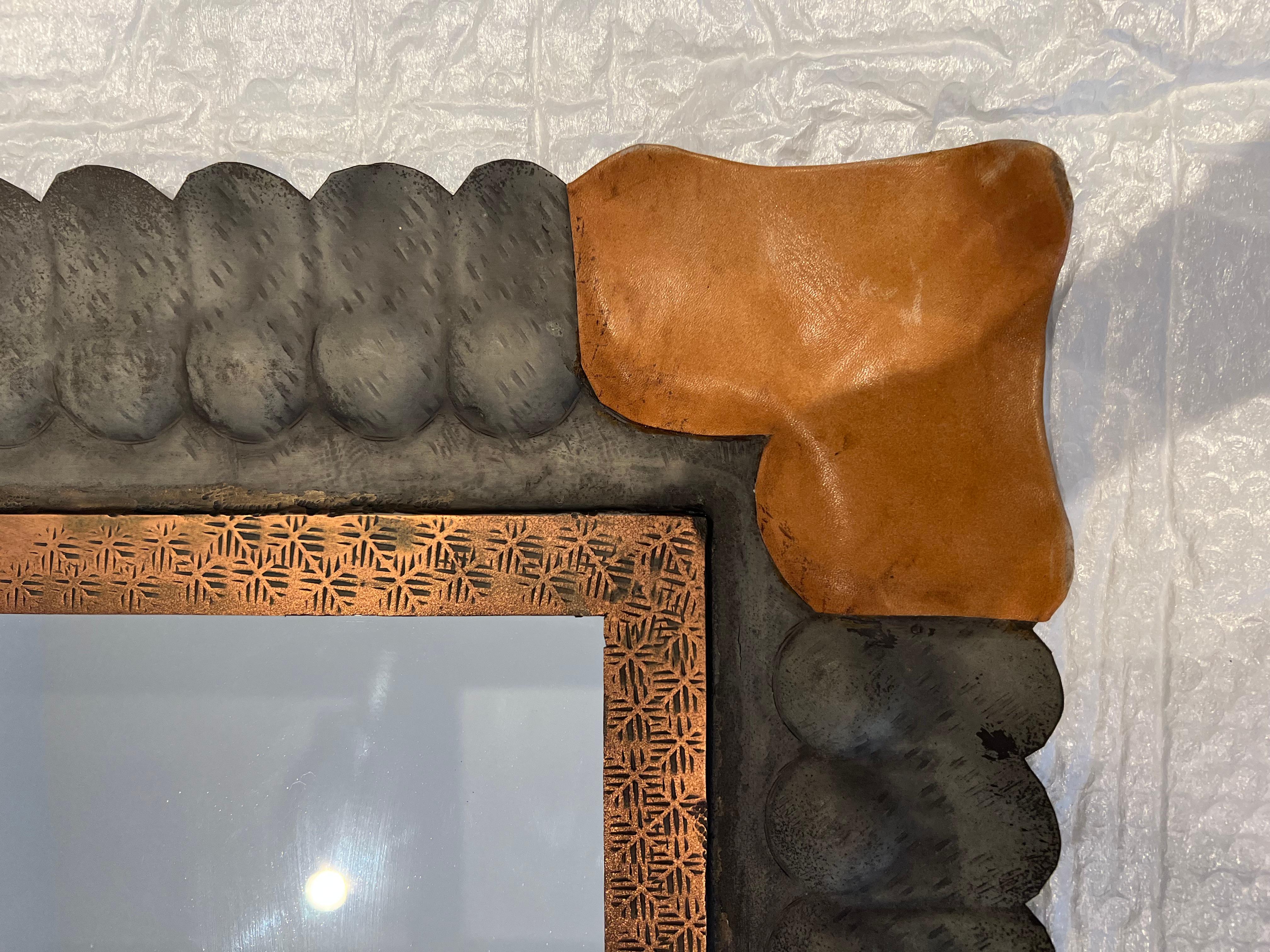 Mid-Century Modern Miroir de Lorenzo Burchiellaro, Italie, années 1970 en vente