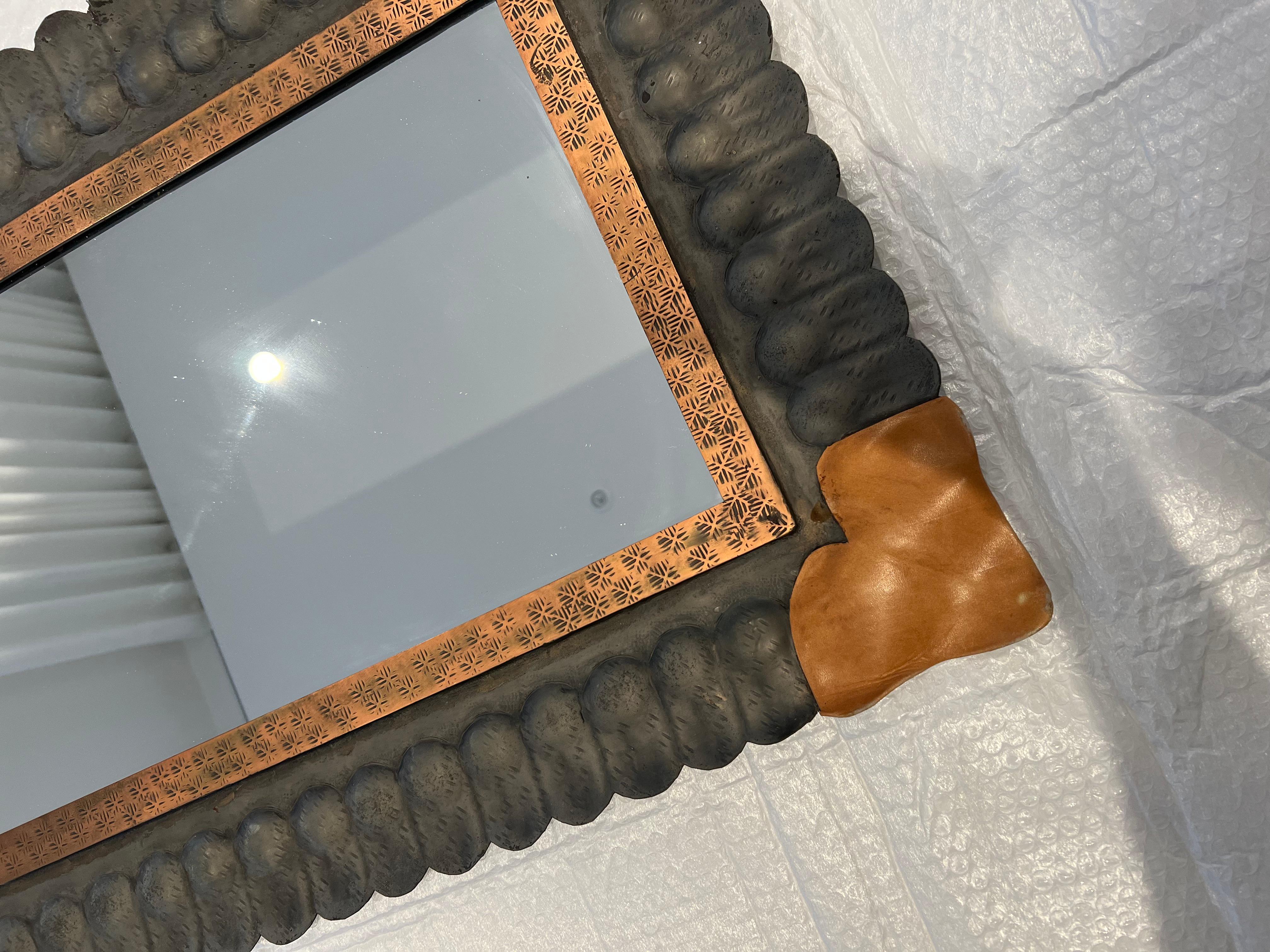 Fin du 20e siècle Miroir de Lorenzo Burchiellaro, Italie, années 1970 en vente