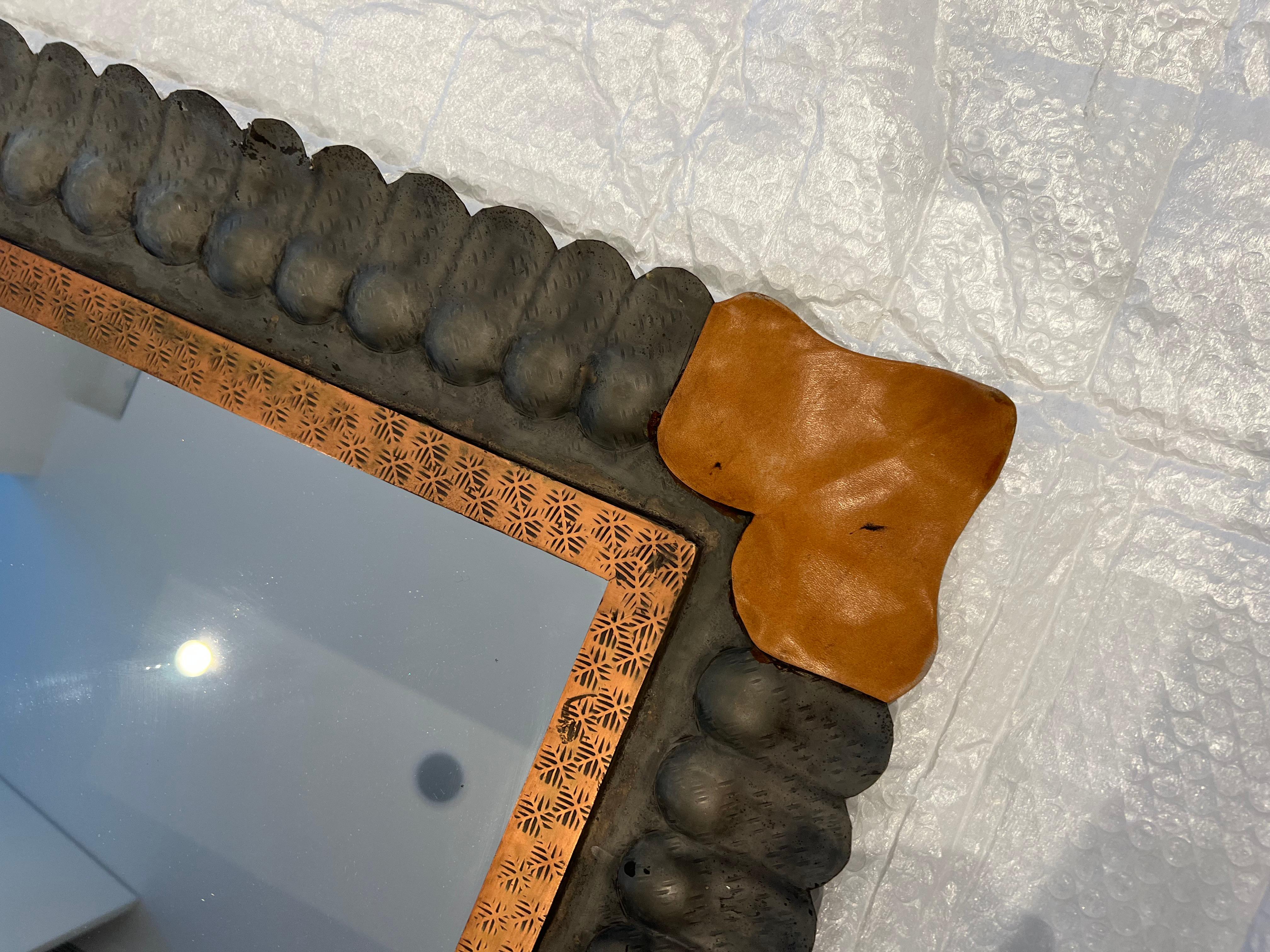 Cuir Miroir de Lorenzo Burchiellaro, Italie, années 1970 en vente