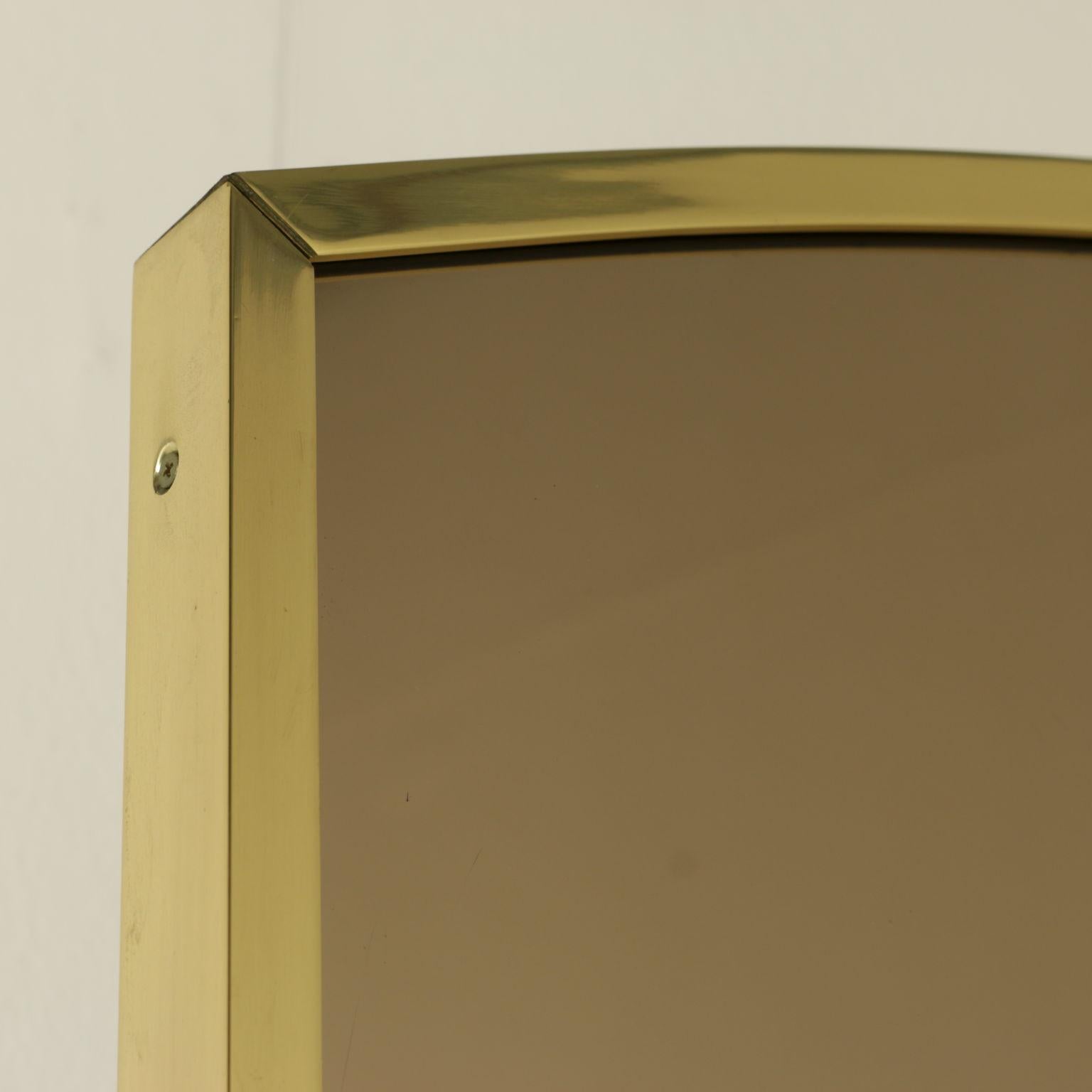 Mirror by Luciano Frigerio Brass Vintage, Italy, 1970s 1