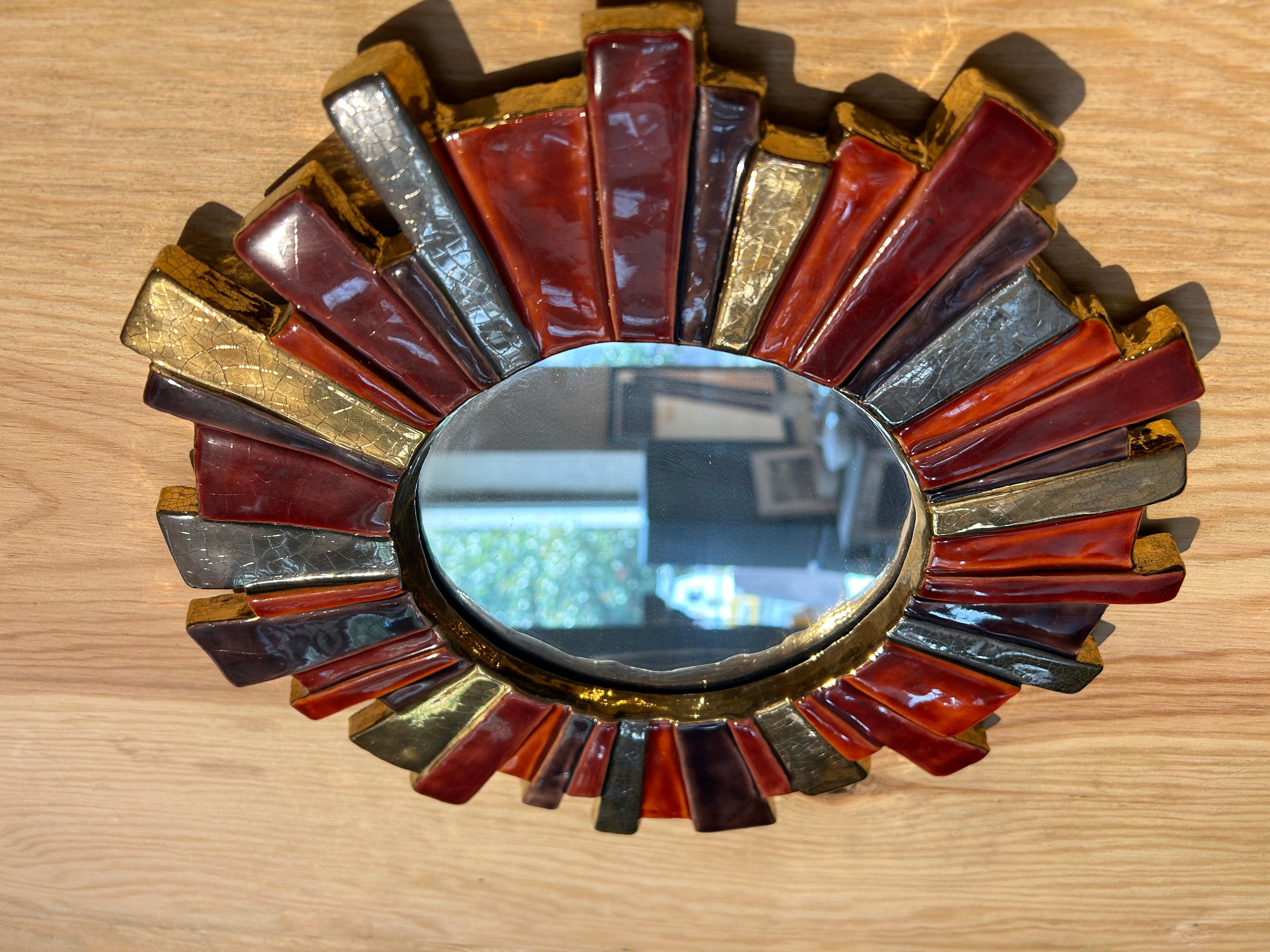 Mid-Century Modern Miroir de mithe espelt