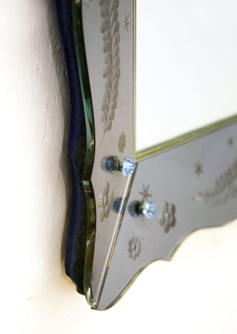 Mid-20th Century Mirror by Pietro Chiesa for Fontana Arte, 1950s For Sale