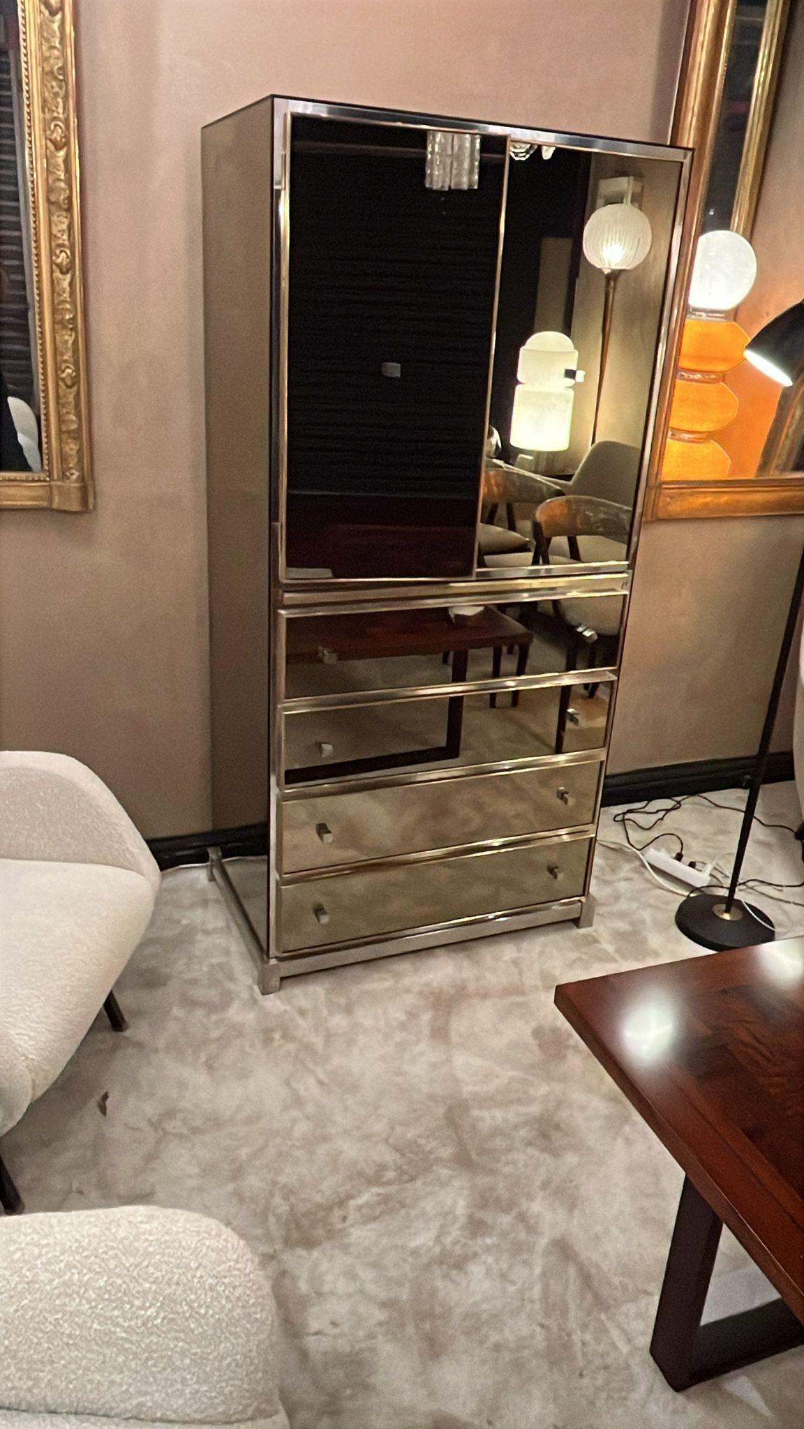 Mid-Century Modern Meuble de rangement -bar de Michel Pigneres, Sandro Petti vers 1970 en vente