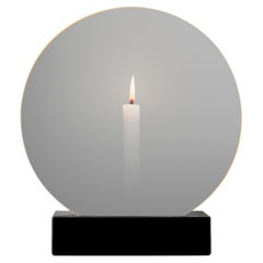 Mirror Candle Holder "Spegla Black Edition" Glass with Half Transparent Mirror