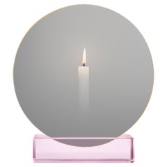 Spiegel-Kerzenständer "Spegla Pink Edition" Glas mit halbdurchsichtigem Spiegel