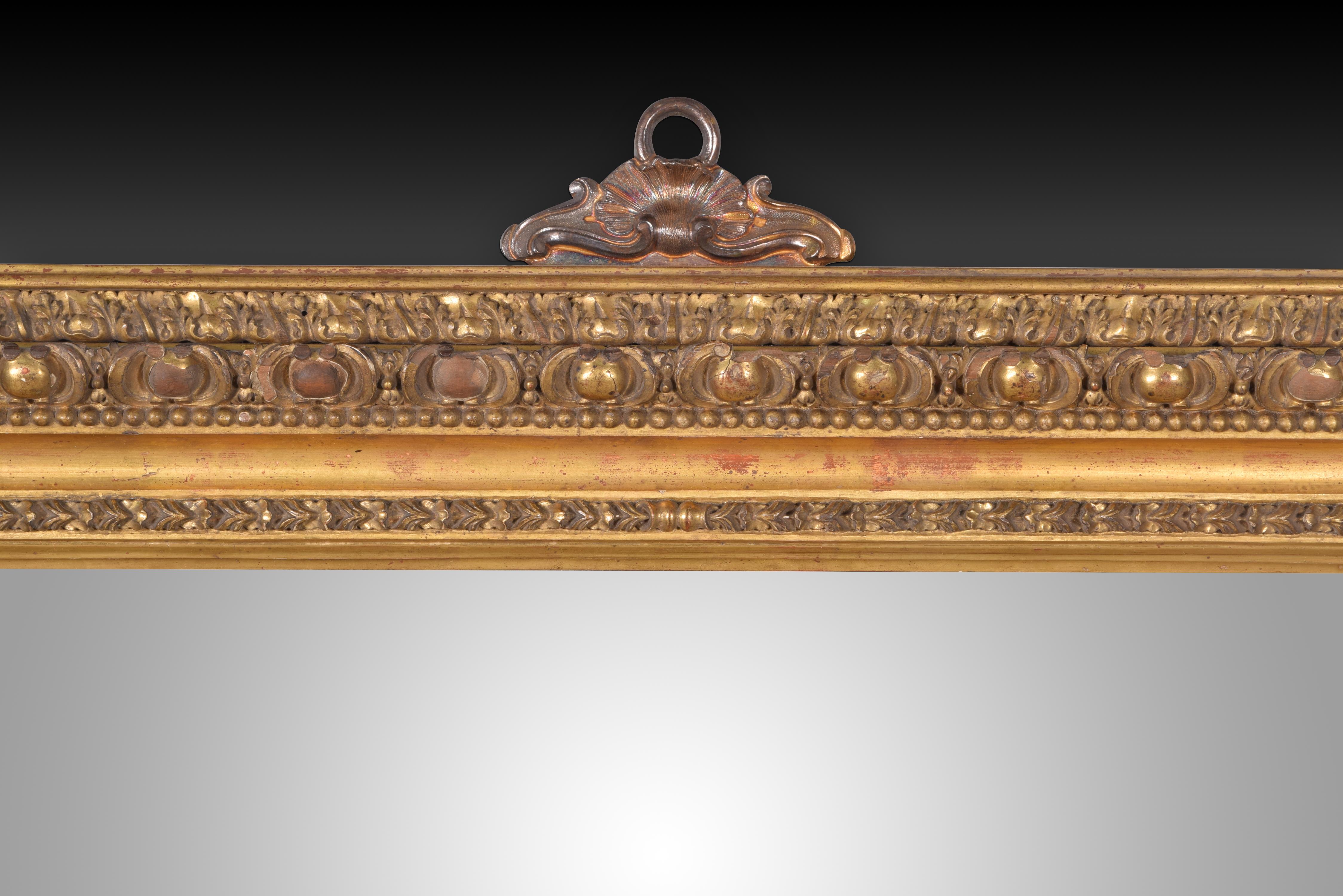 Other Mirror. Carved wood. 20th century, following 19th century models.  For Sale