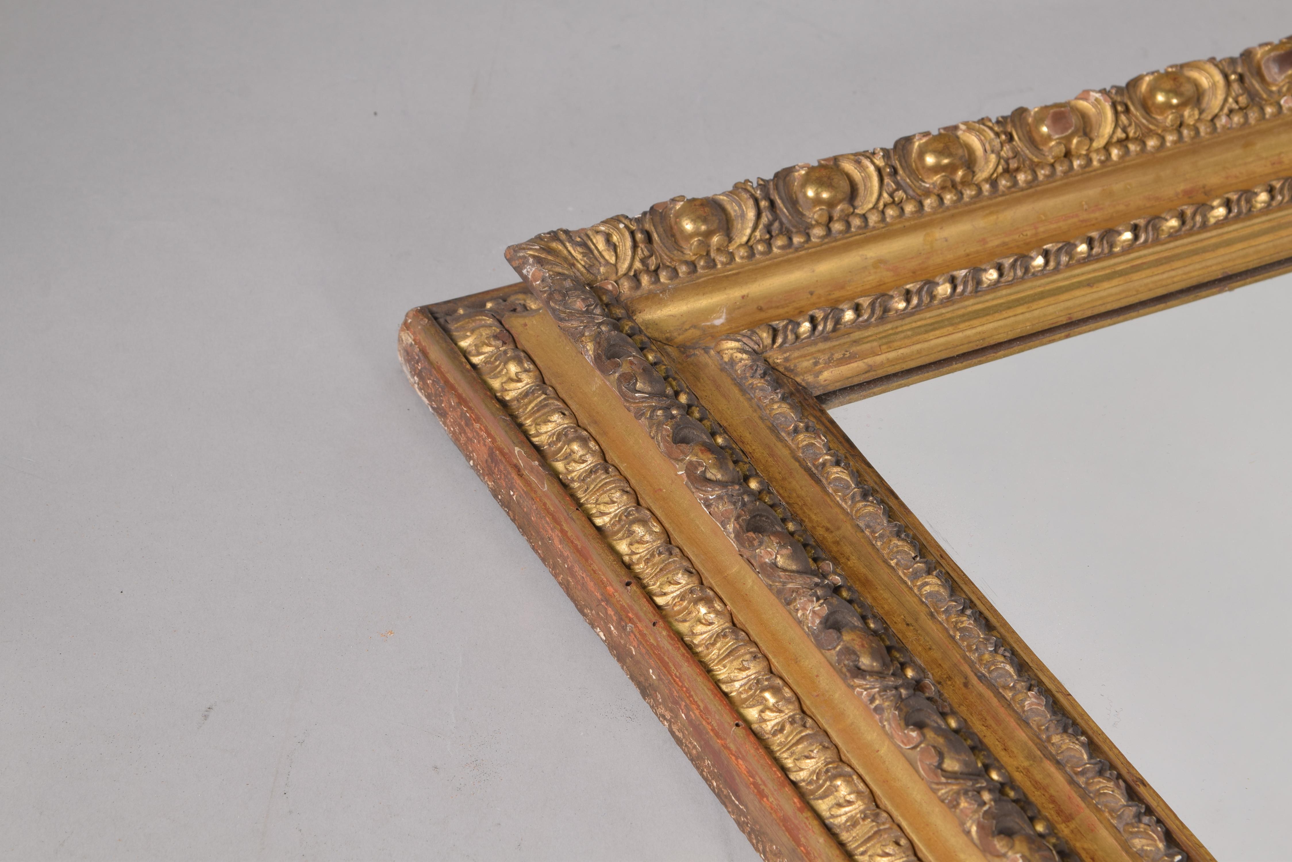 20th Century Mirror. Carved wood. 20th century, following 19th century models.  For Sale