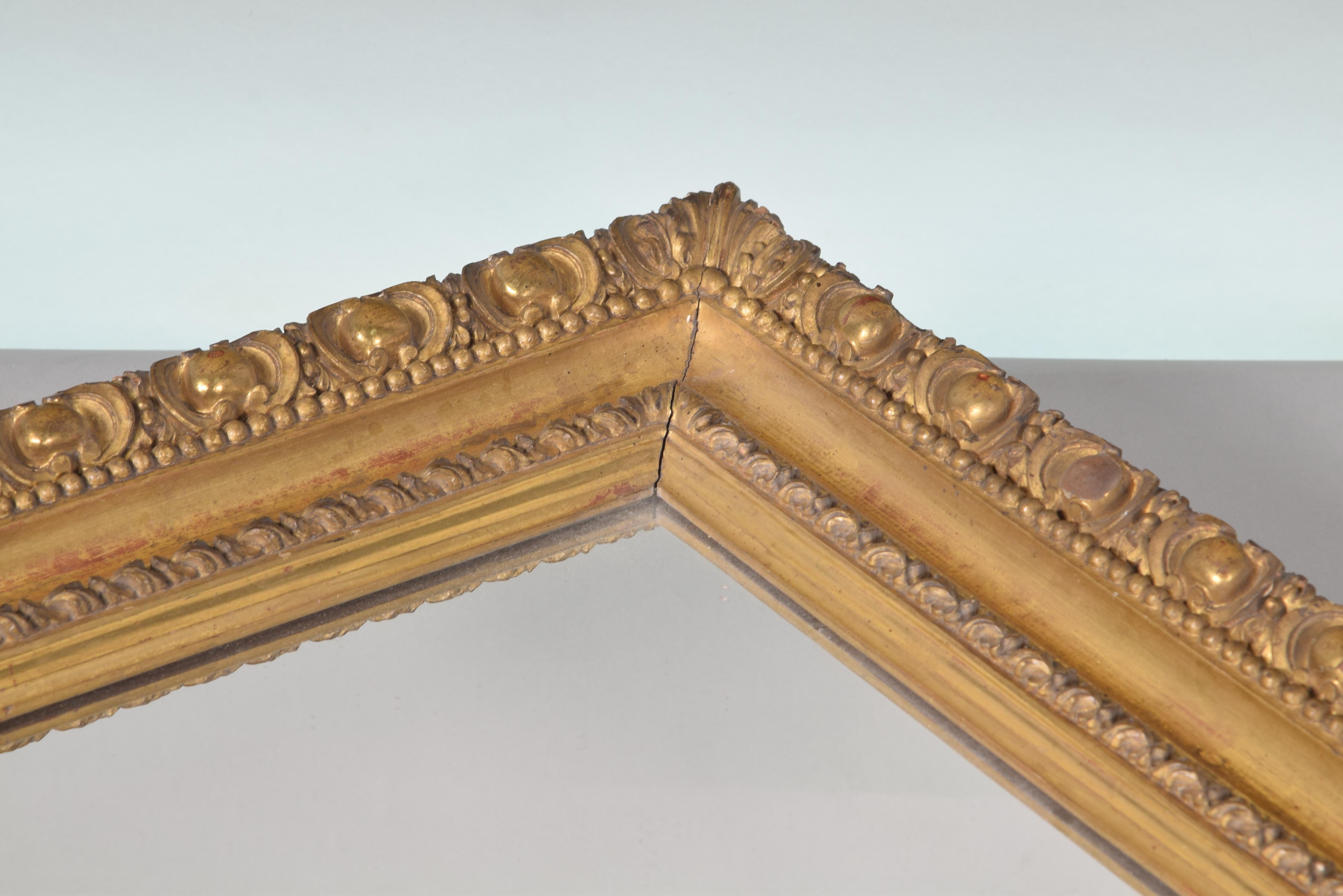 Other Mirror. Carved wood. 20th century, following 19th century models.  For Sale