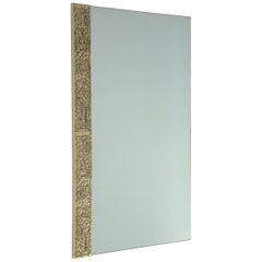 Mirror 'Casanova', Brass Casting by Brotto, 1970, Italy