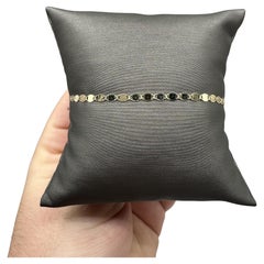 Bracelet de chaîne miroir en or jaune 14kt - 7in, 2.7mm, 1.31g, New