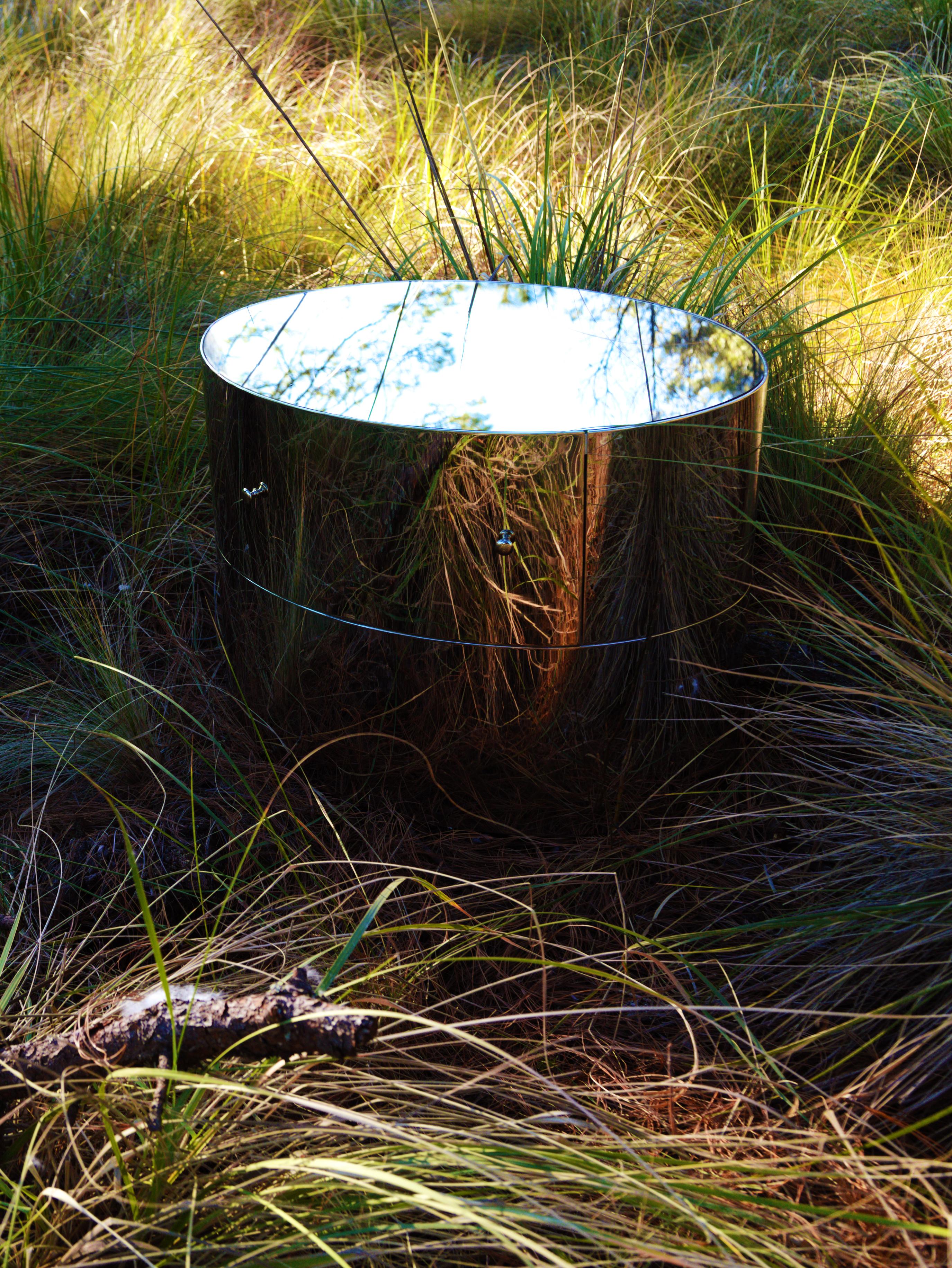 Mirror Chromed Side Table with Drawers by VIDIVIXI In New Condition In Mexico City, MX