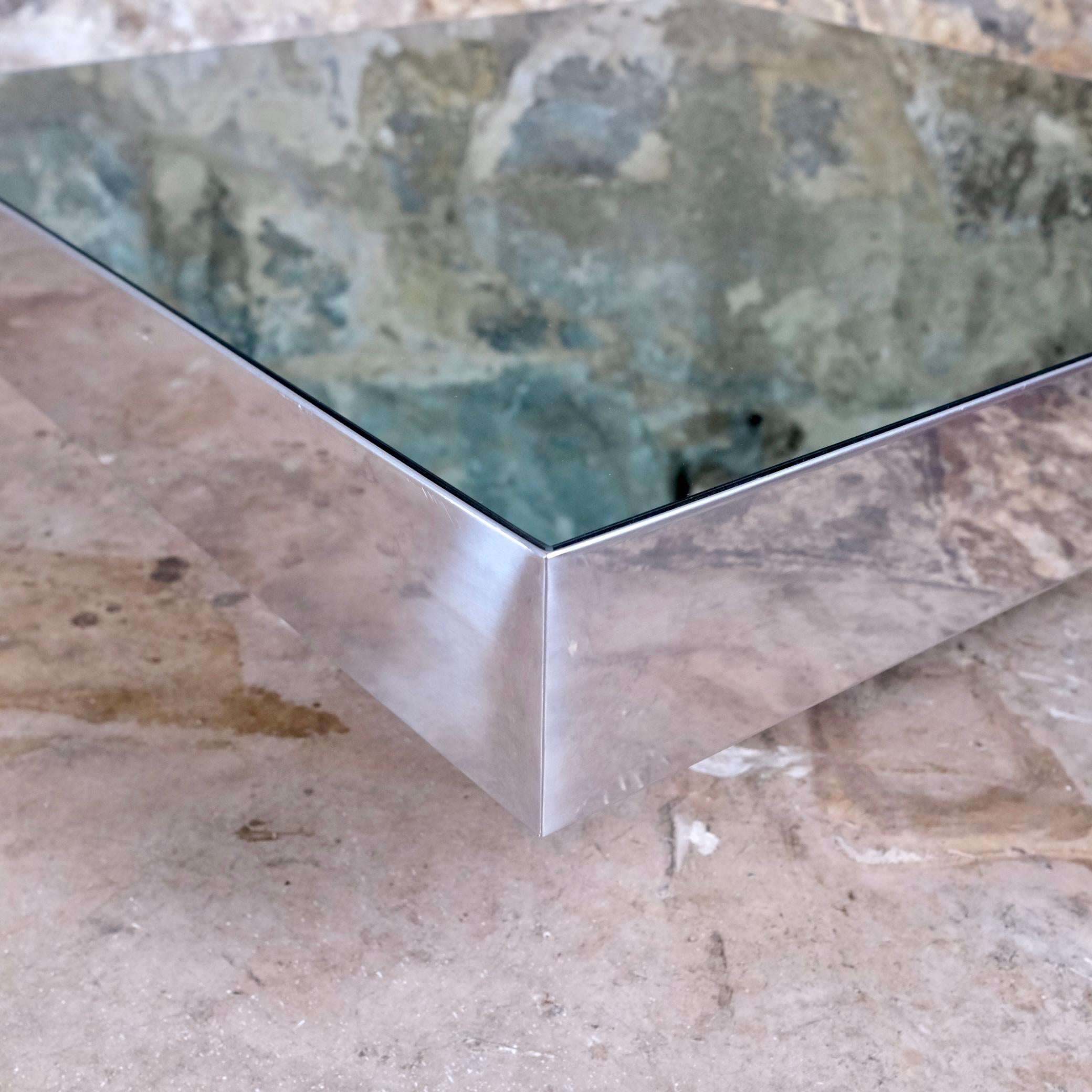 Mirror coffee table by Willy Rizzo for Cidue, 1970s 4