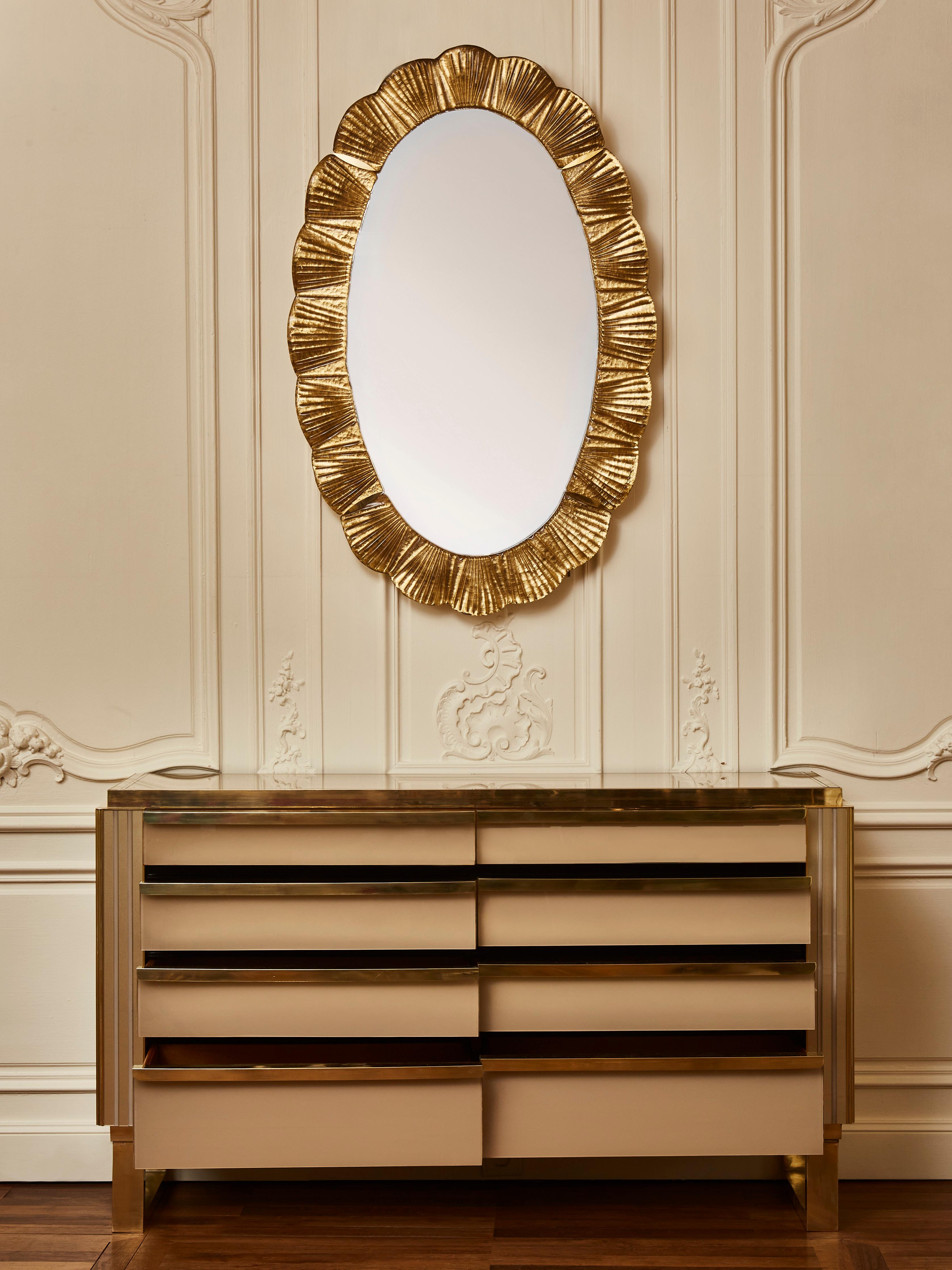 Mid-Century Modern Mirror Commode by Studio Glustin For Sale