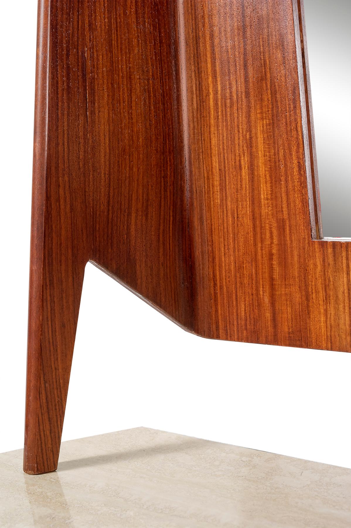 Mirror Console Rosewood and Travertine by Mobili Cantu, 1950 5