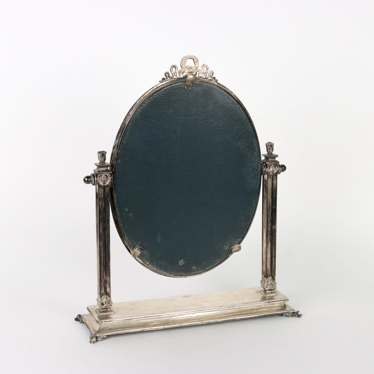 Mirror D. Riva Silver Italy, 1930s-1940s 1