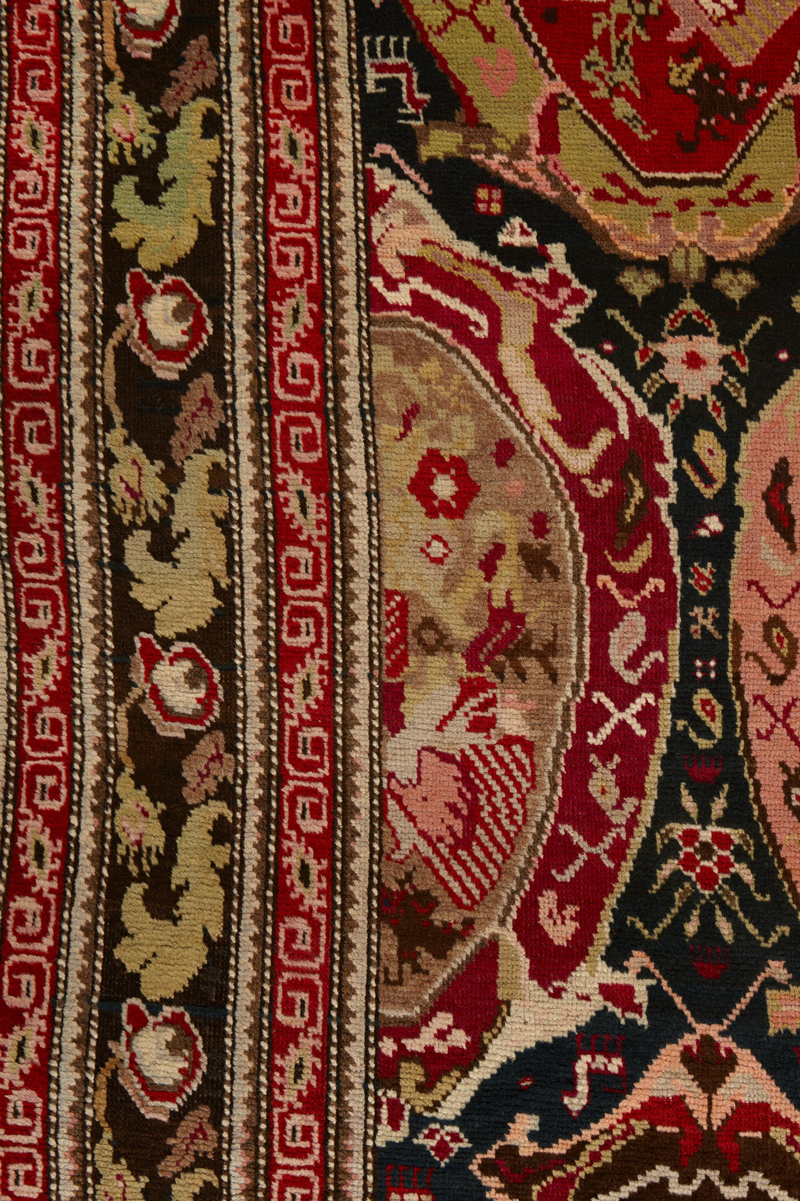 Wool Mirror-Design Antique Karabagh Gallery Carpet For Sale
