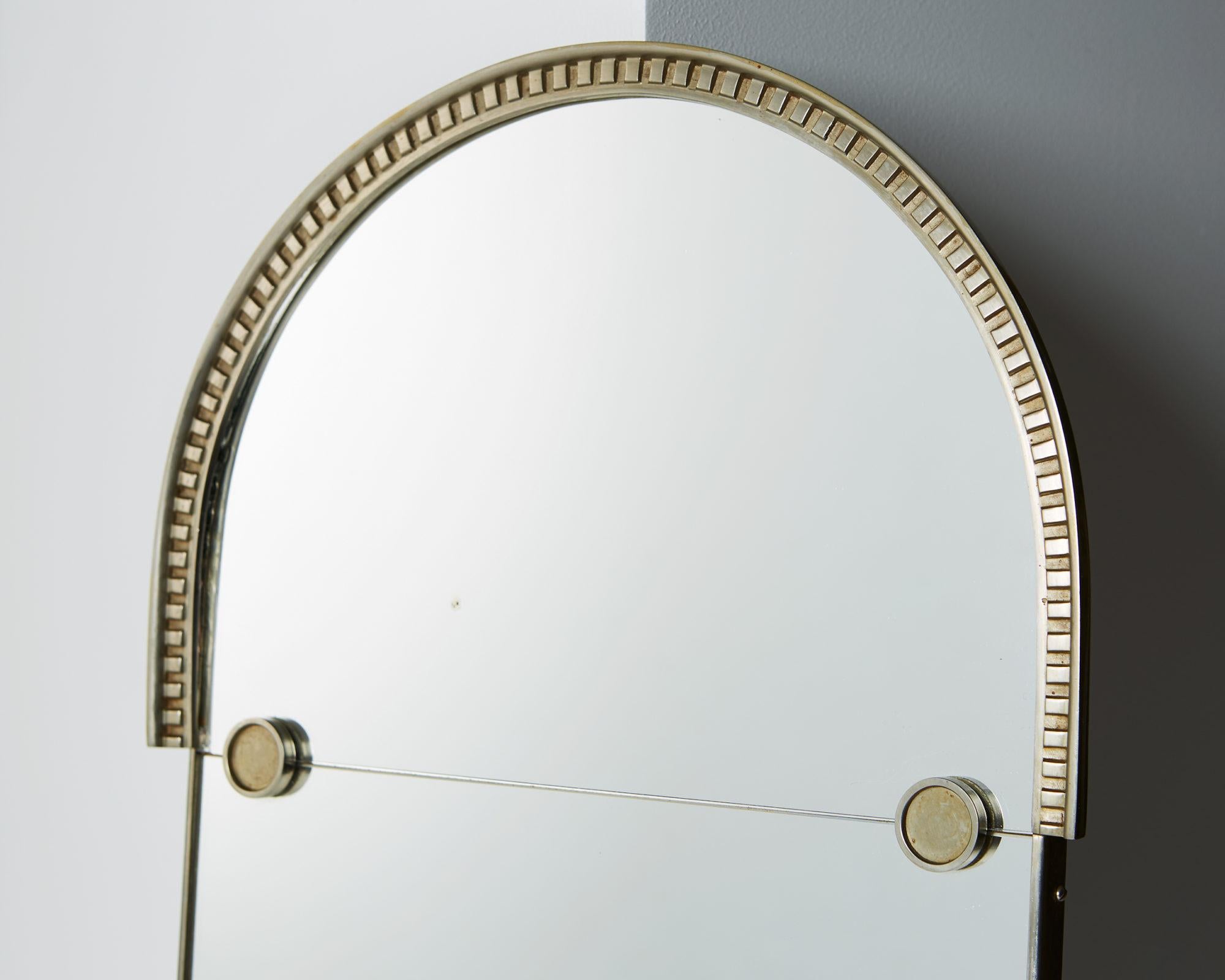European Mirror Designed by Herman Bergman, Sweden, 1930s