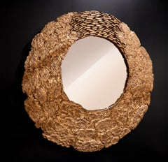 Mirror ECORCE Console wall mirror, Cast bespoke dimension, Cinabre Gallery