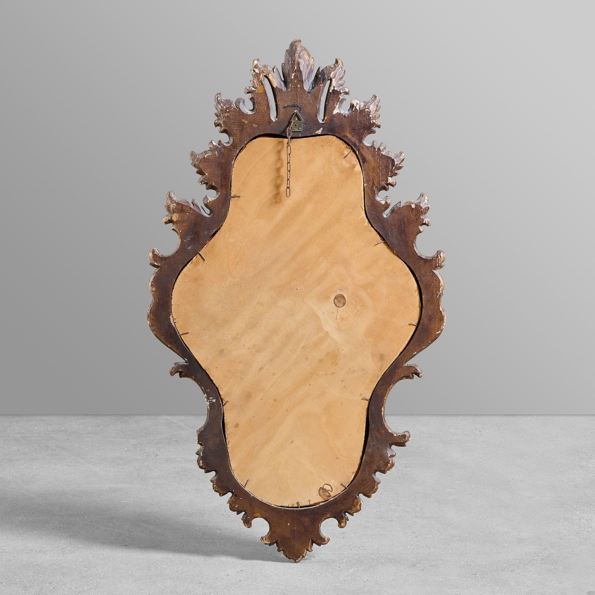 Early 20th Century Carved Wood Decorative Mirror