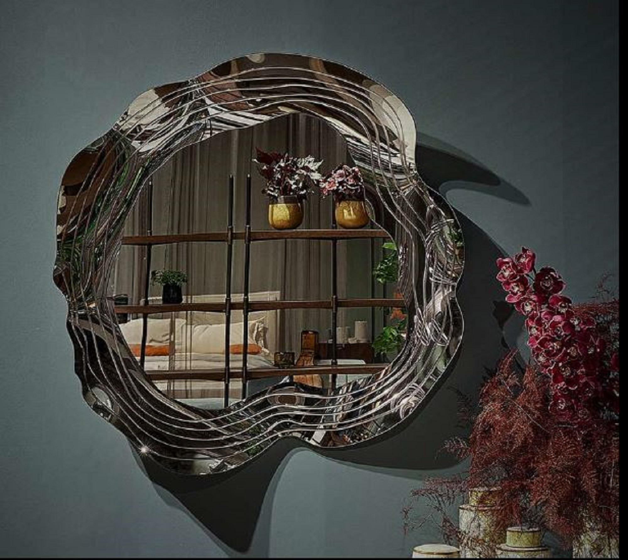 Hand-Crafted Mirror For Sale