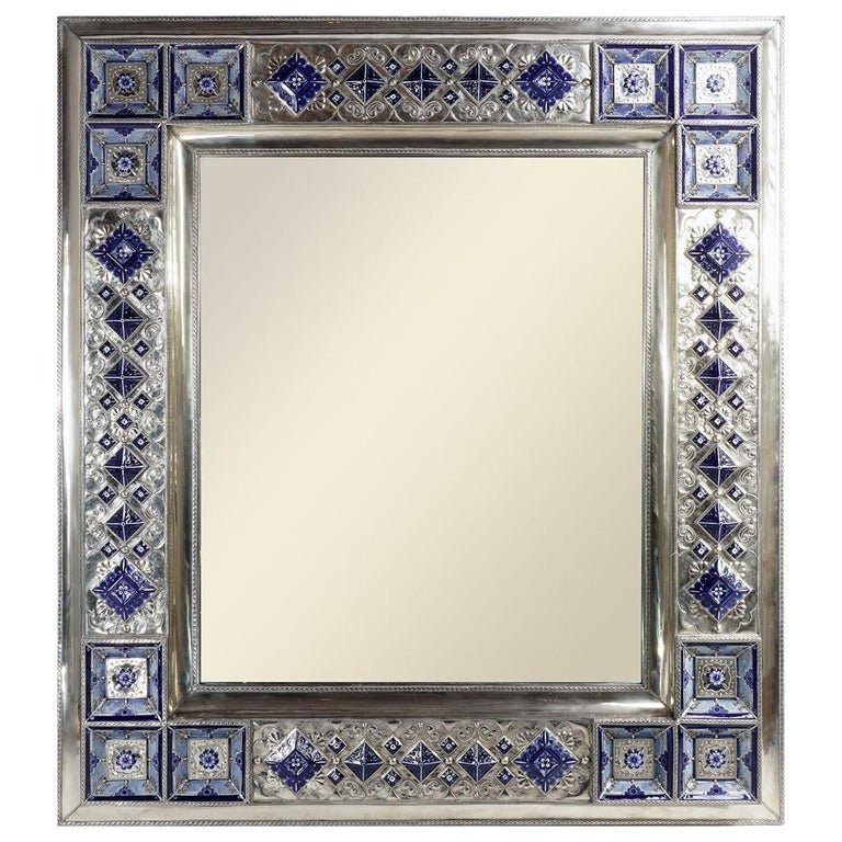 Mirror Frame German Silver Also, Silver And Gold Mirror Frame