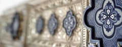 Mirror Frame, German Silver and Ceramic