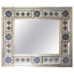 Mirror Frame, German Silver and Ceramic