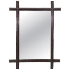 Mirror, Frame, hand carved, Black Forest, Schwarzwald, Folk Art, 1880s, Germany