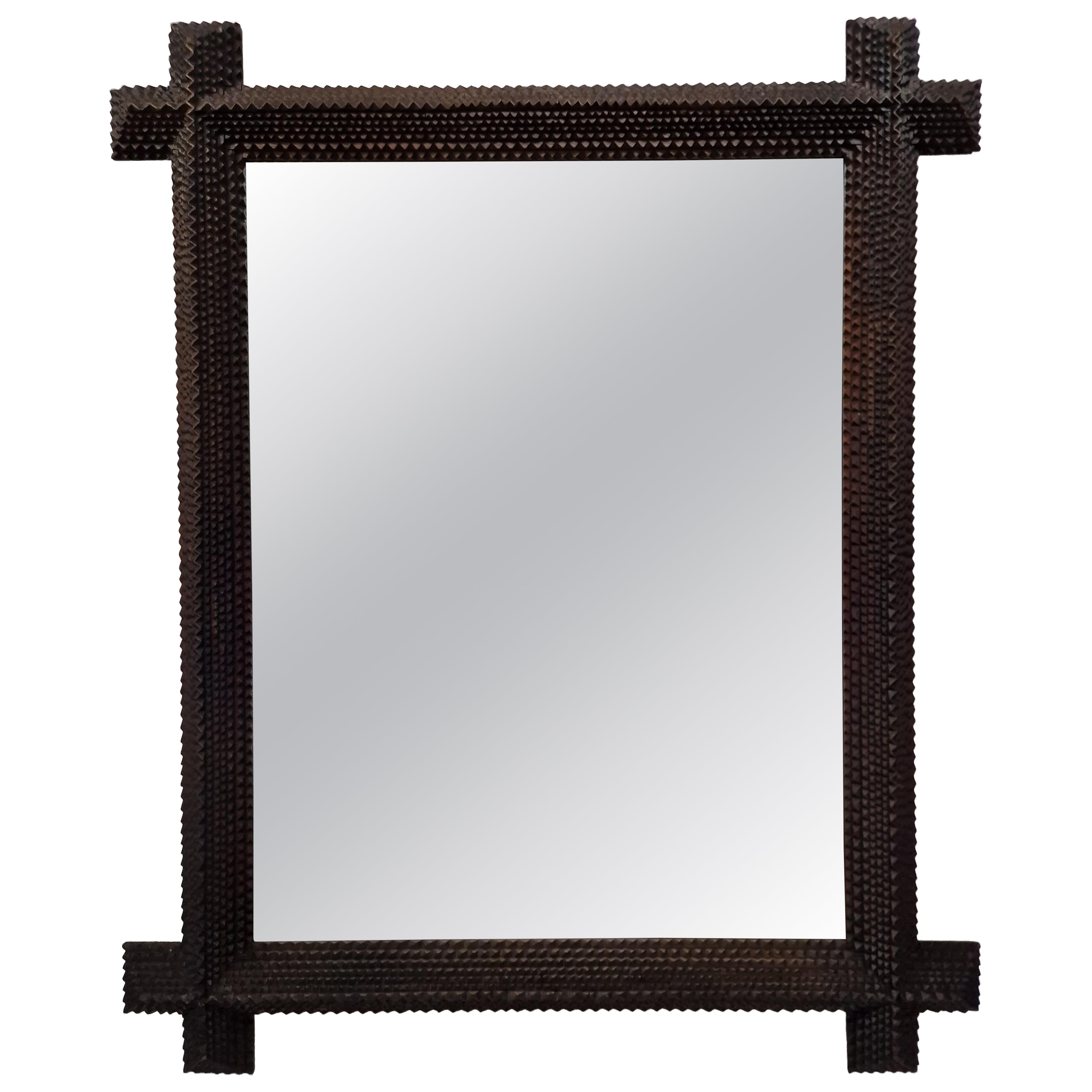 Mirror, Frame, hand carved, Black Forest, Schwarzwald, Folk Art, 1900s, Germany For Sale