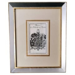 Mirror Frame With Engraved Dutch Print Depicting Duke Of Mantua Coat Of Arms.