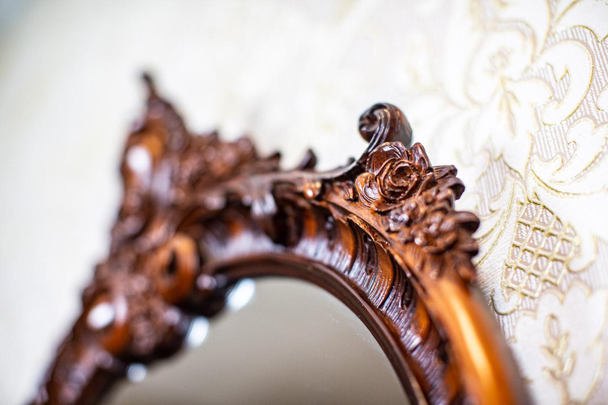Miroir de style néo-rococo de la fin du 20e siècle dans un cadre en bois décoratif en vente 5
