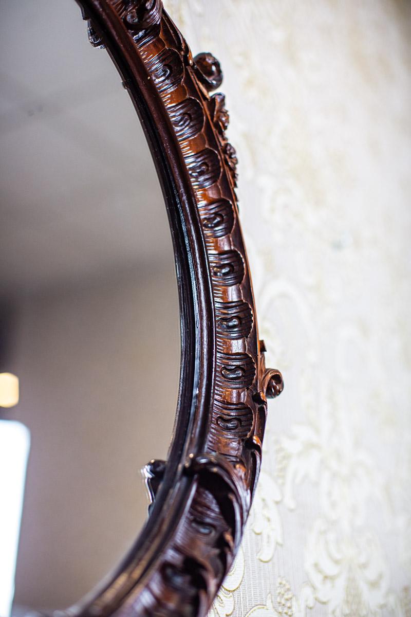Rococo Revival Type Mirror From the Late 20th Century in Decorative Wood Frame For Sale 7