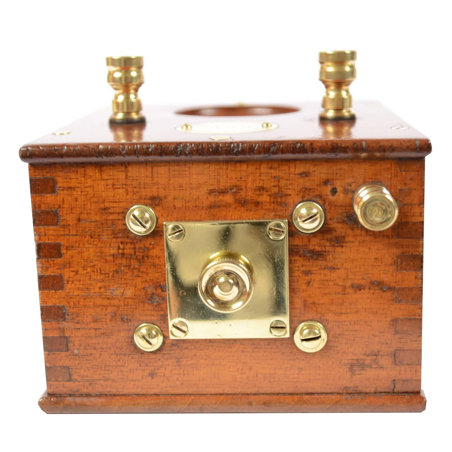 Mid-19th Century Mirror Galvanometer Made of Wooden Oak