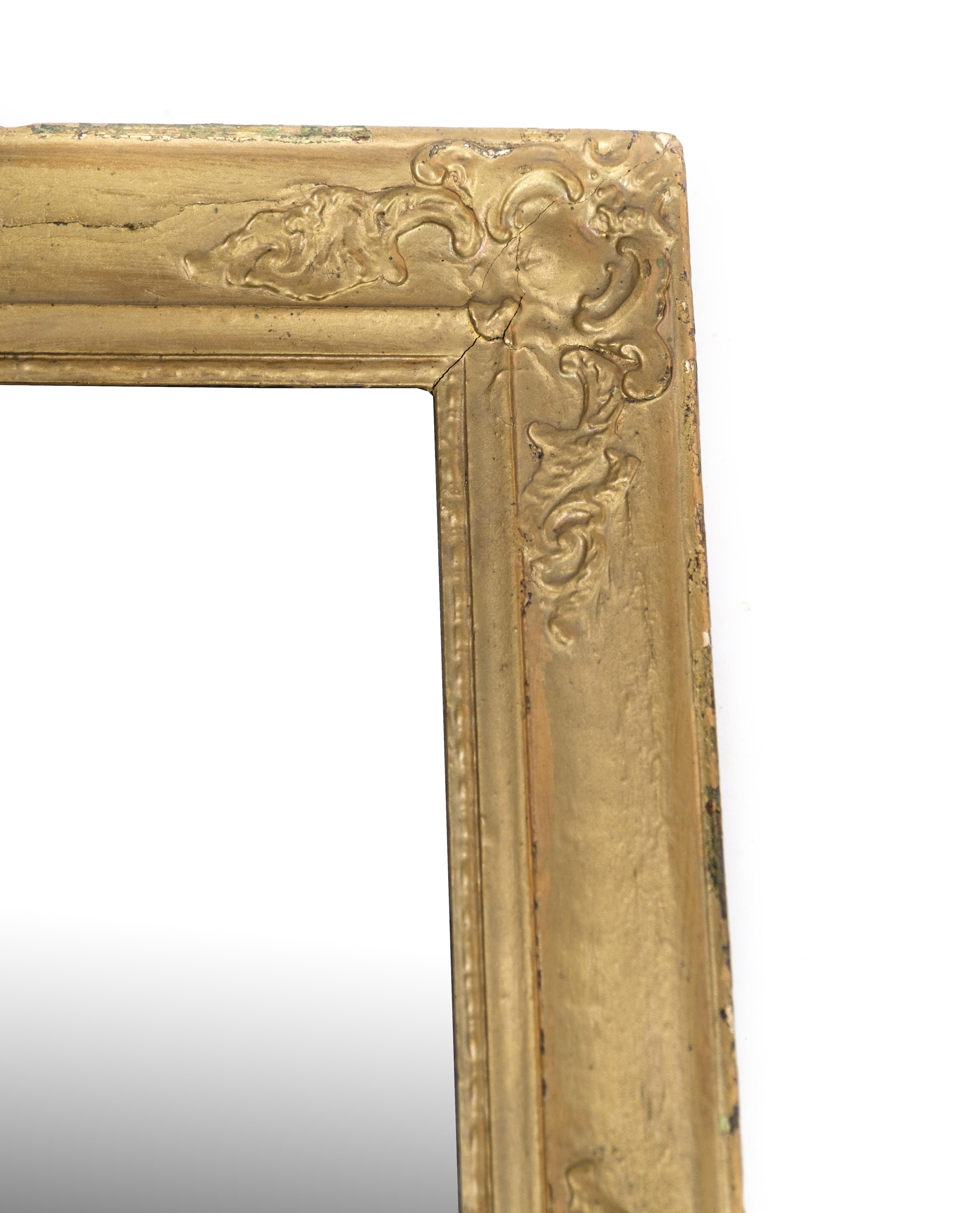 Danish Mirror, gilded, 1890 For Sale