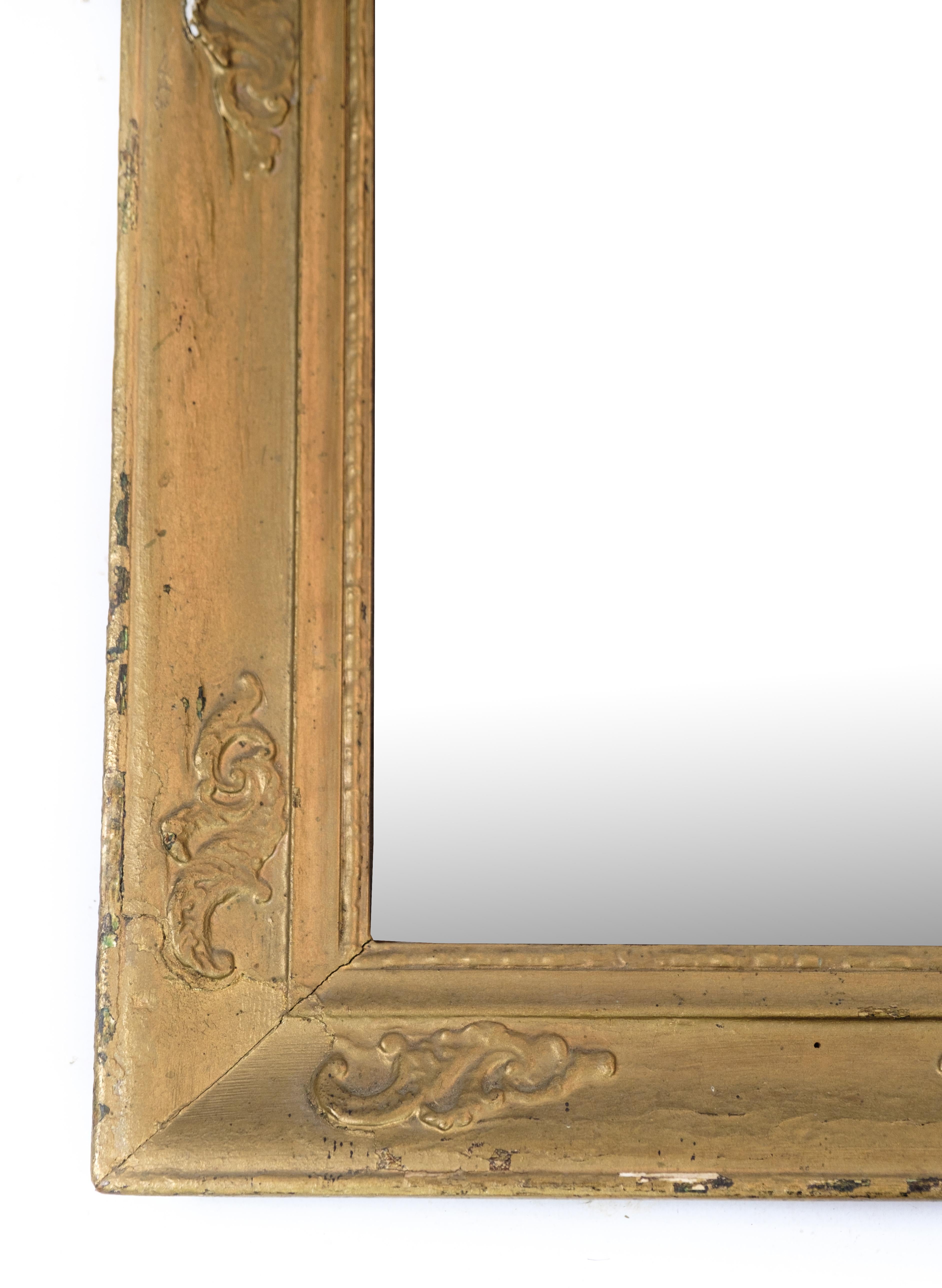 Mirror, gilded, 1890 In Good Condition For Sale In Lejre, DK