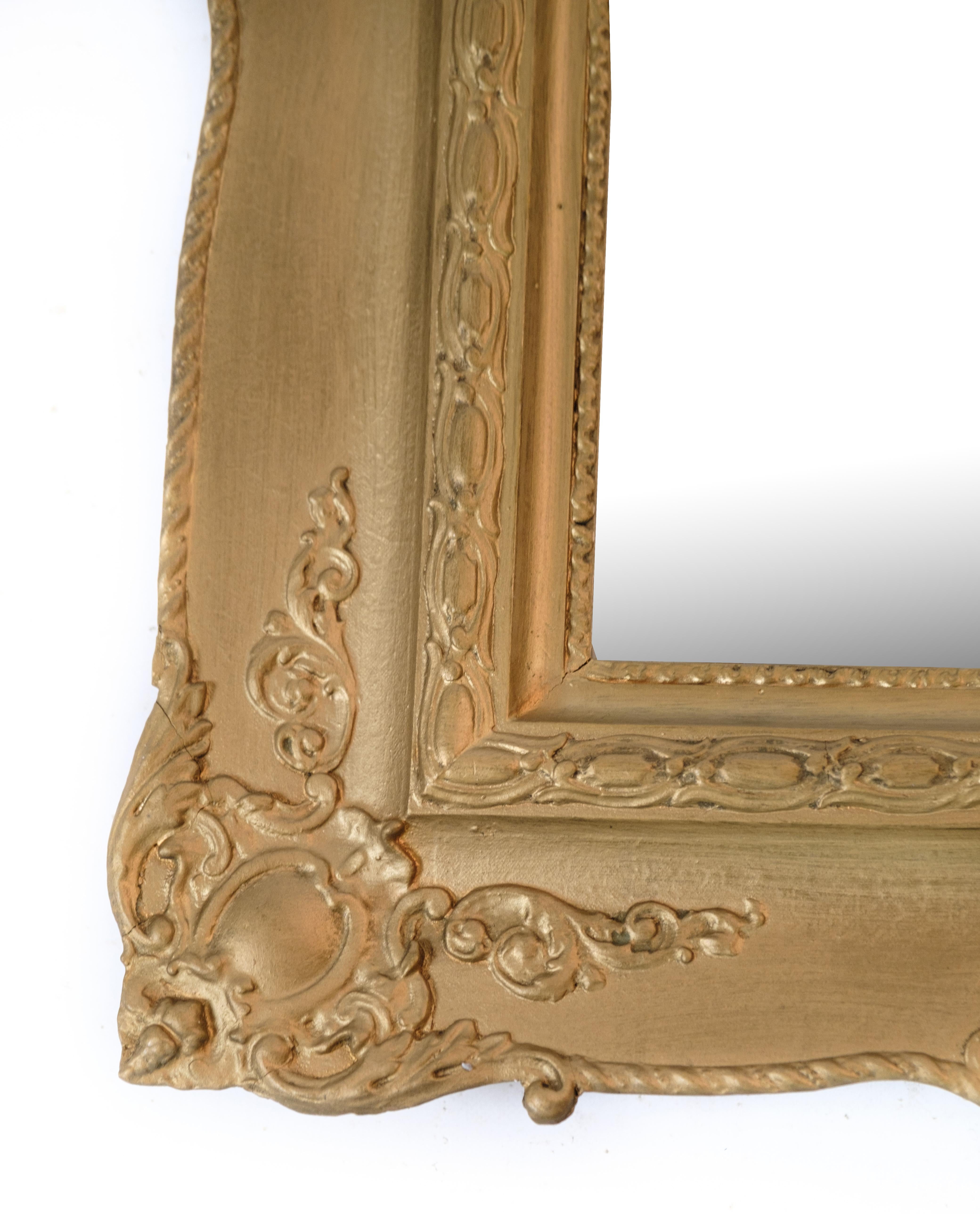 Specchio con cornice dorata del 1890 In condizioni buone in vendita a Lejre, DK