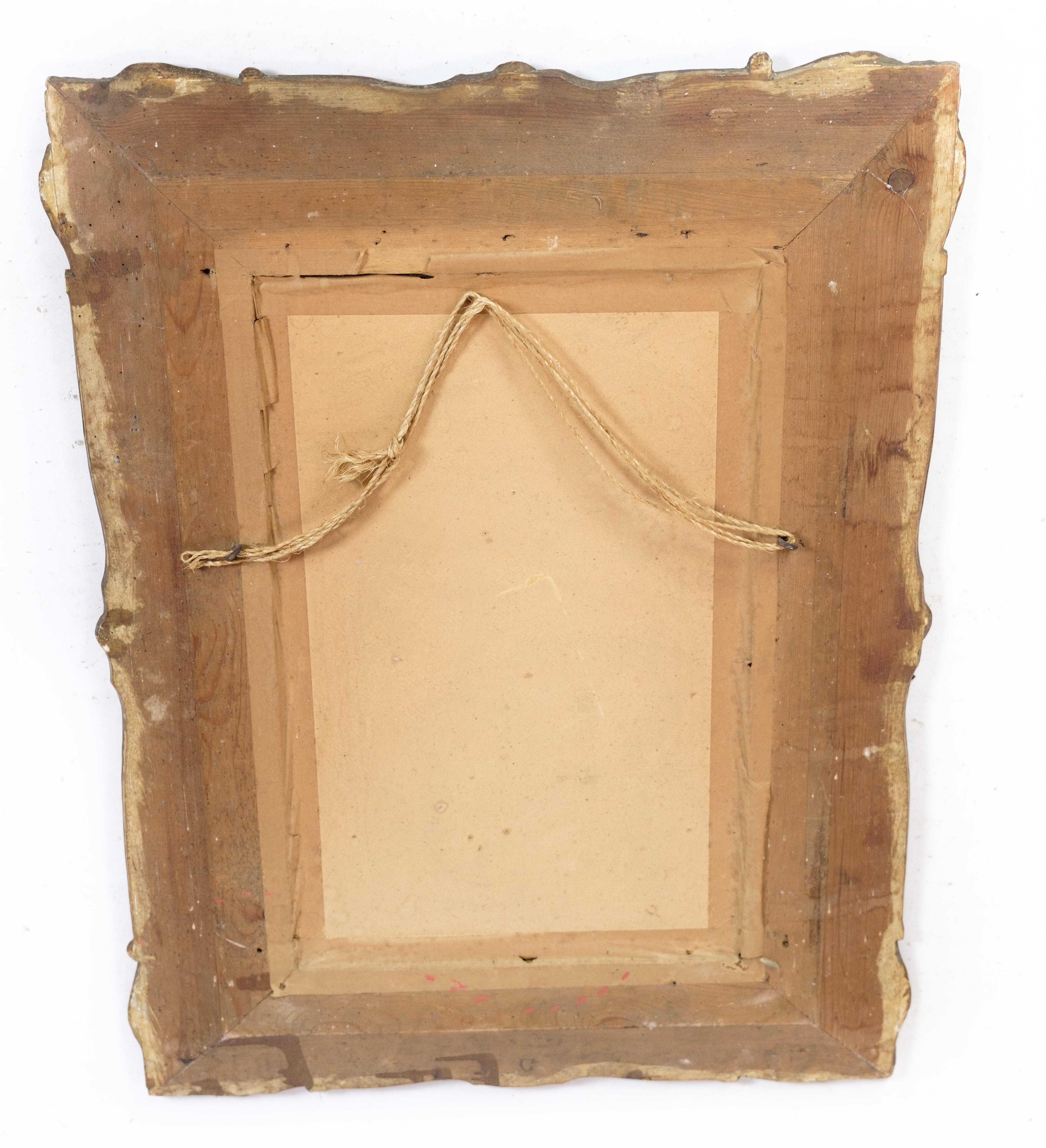 Vetro Specchio con cornice dorata del 1890 in vendita