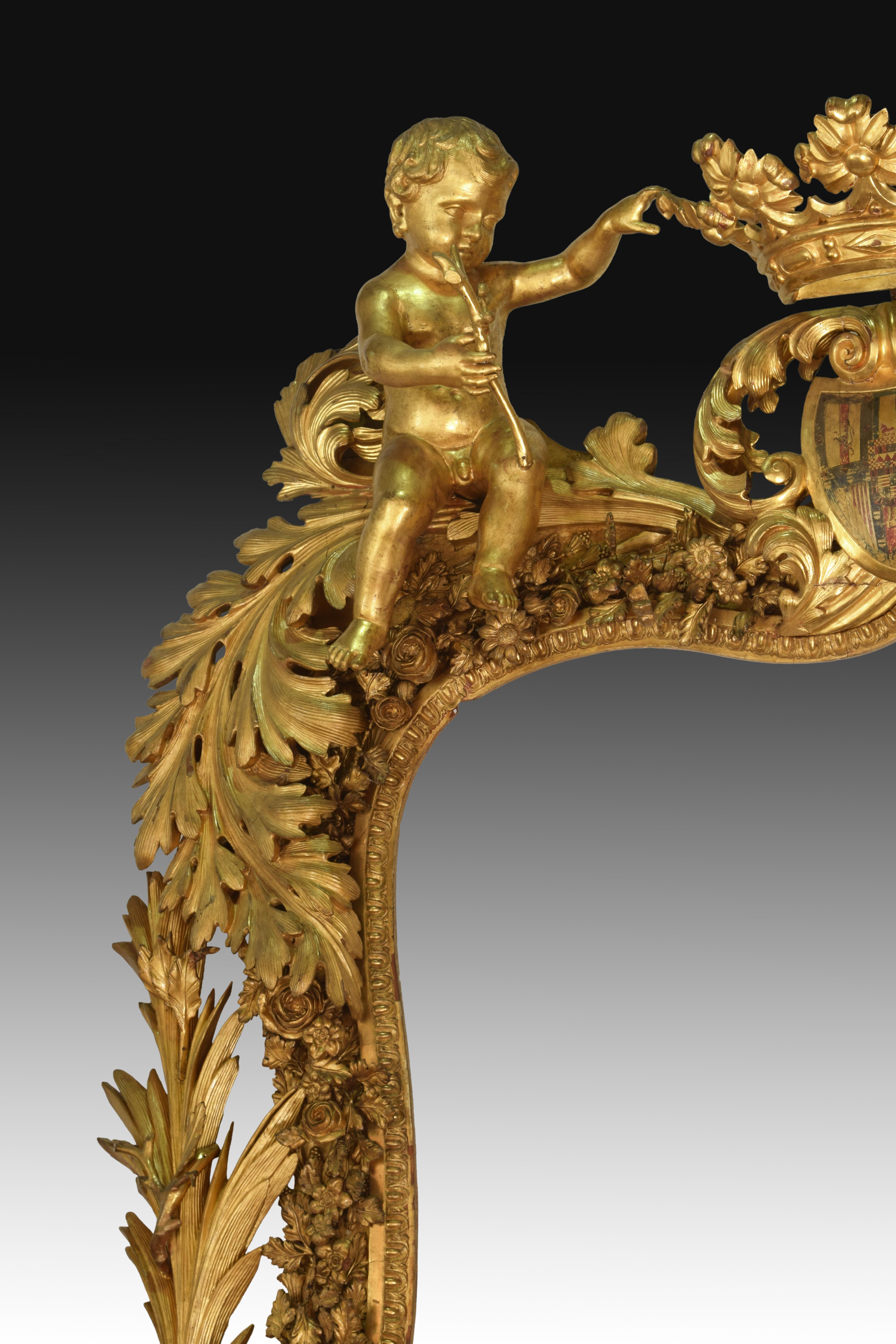 Mirror, Giltwood and Stucco, 19th Century 1