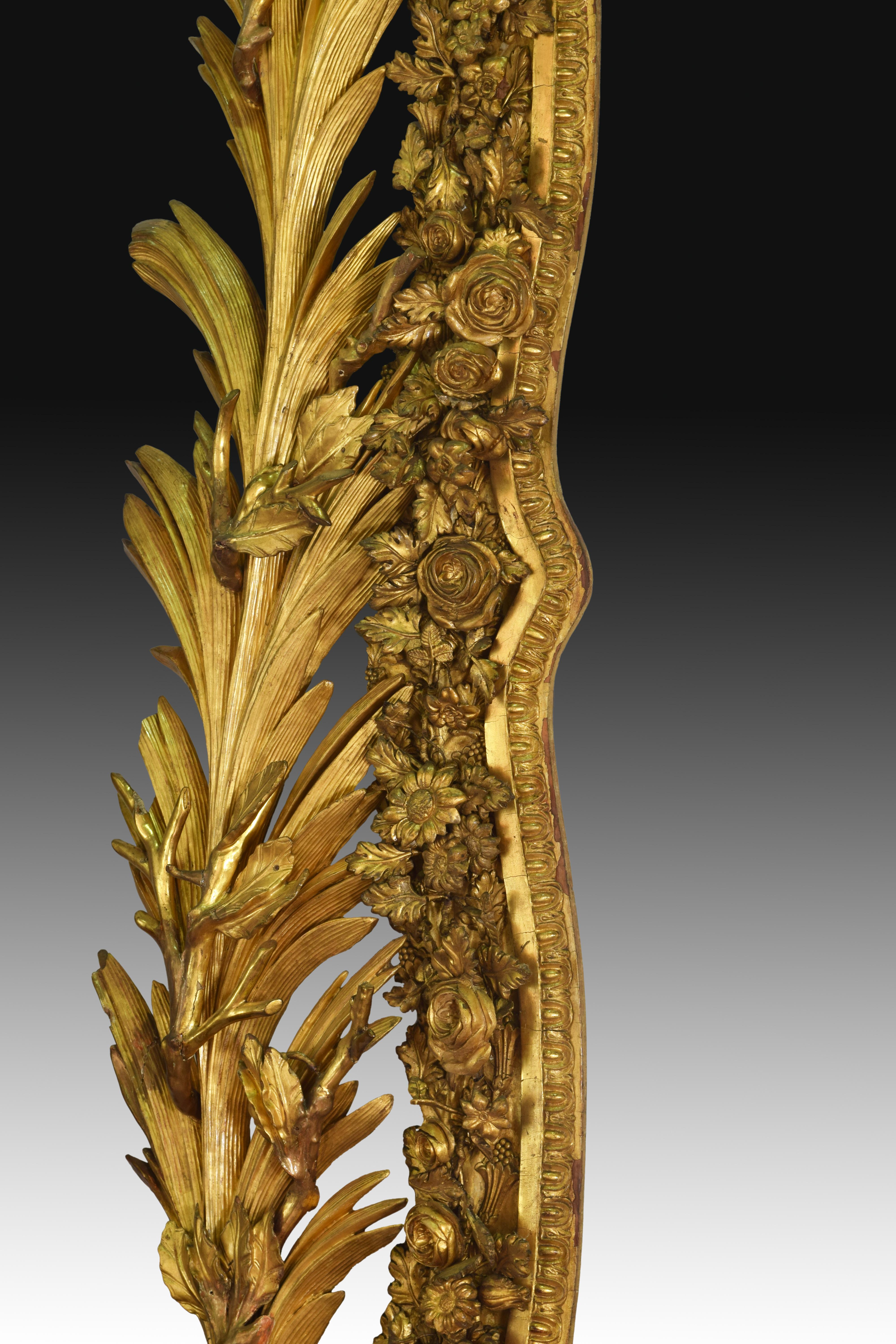 Mirror, Giltwood and Stucco, 19th Century 2