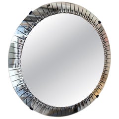 Mirror Glass Palmette by Cristal Art Italy, 1960s